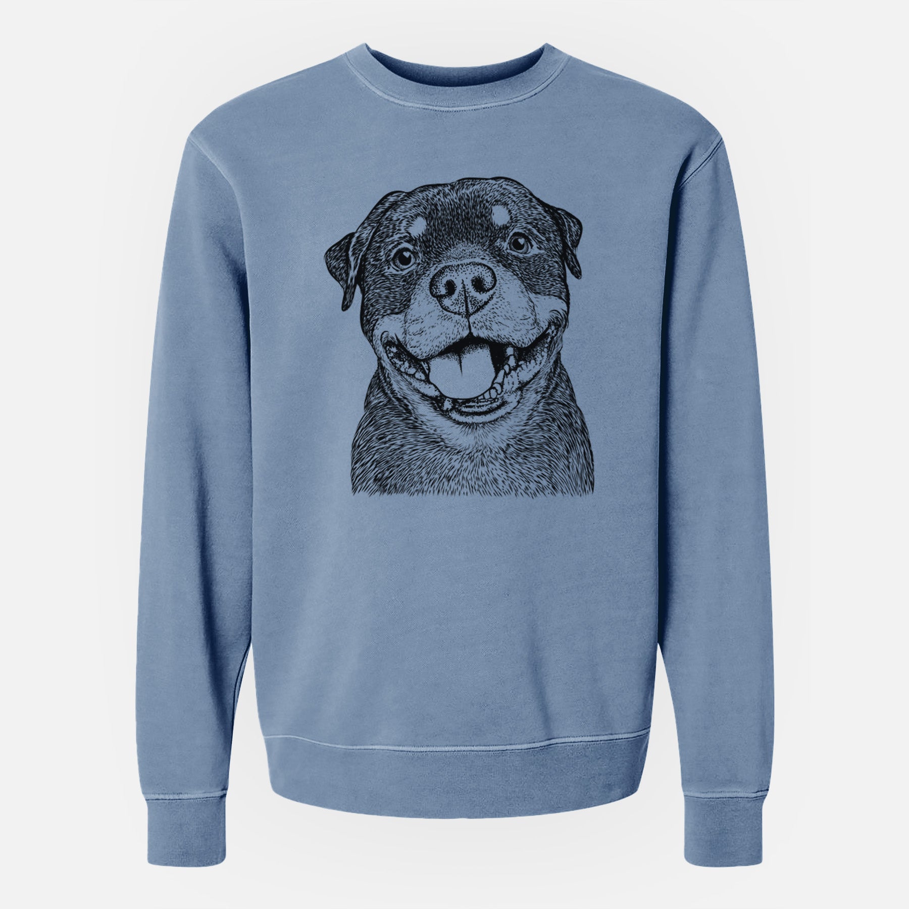 Bare Talos the Rottweiler - Unisex Pigment Dyed Crew Sweatshirt