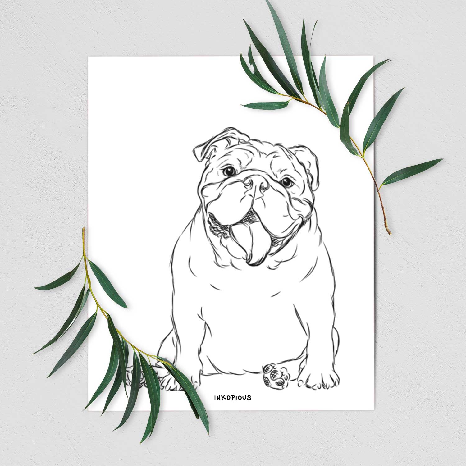 Tank the English Bulldog Art Print