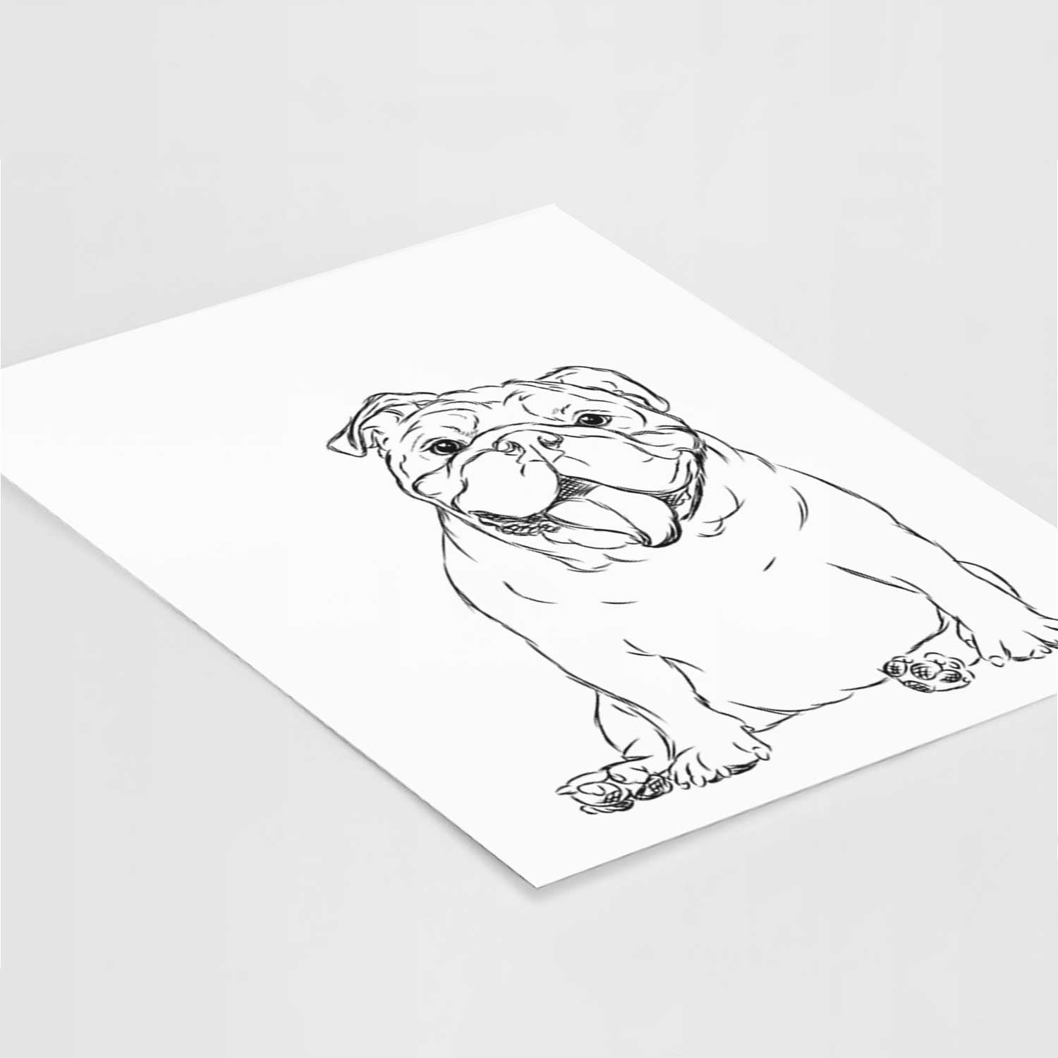 Tank the English Bulldog Art Print