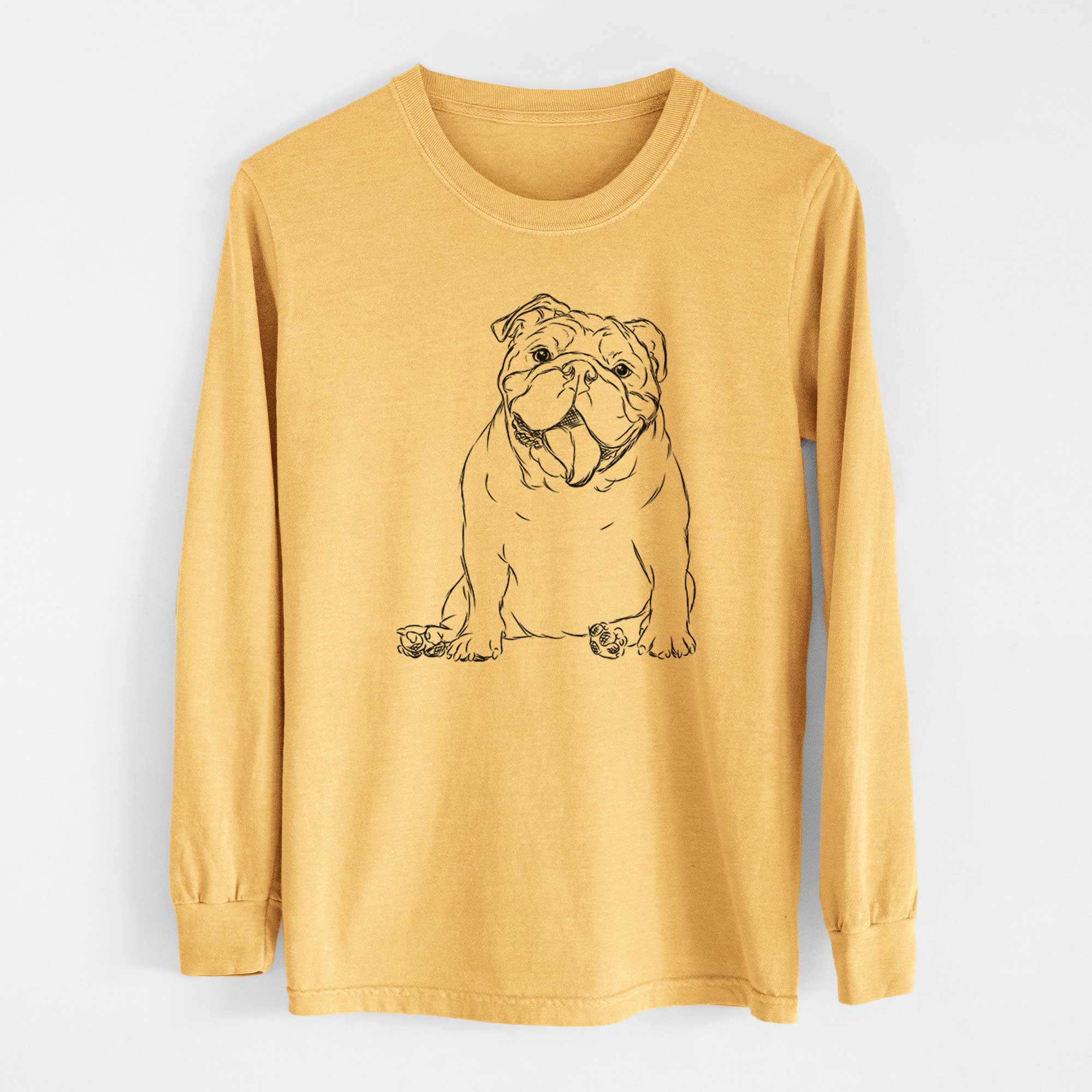 Bare Tank the English Bulldog - Heavyweight 100% Cotton Long Sleeve