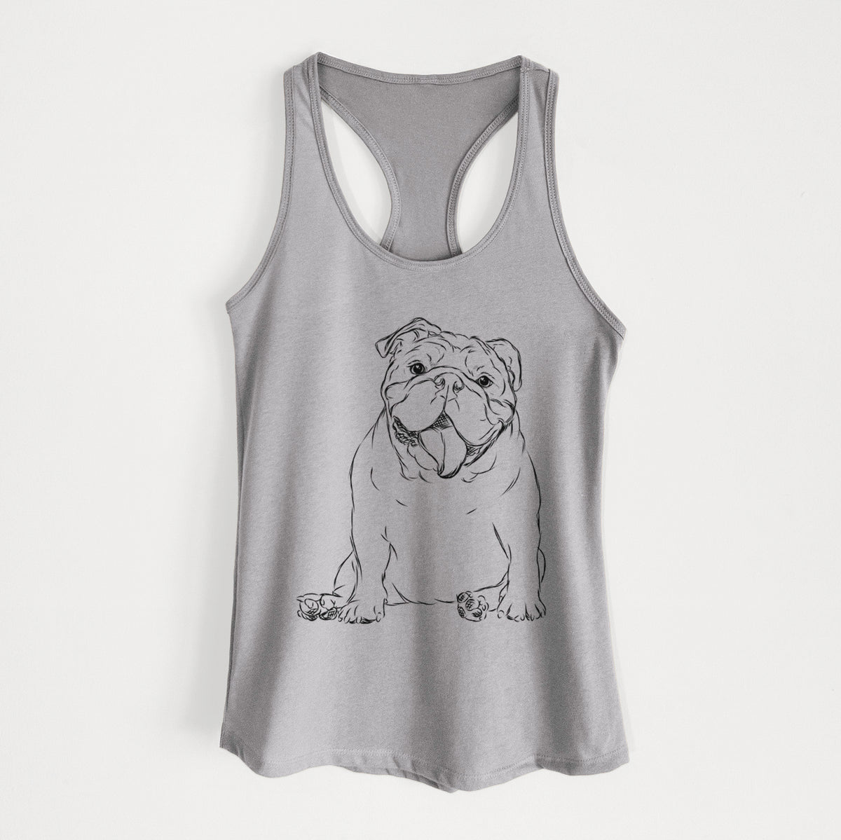 Tank the English Bulldog - Women&#39;s Racerback Tanktop