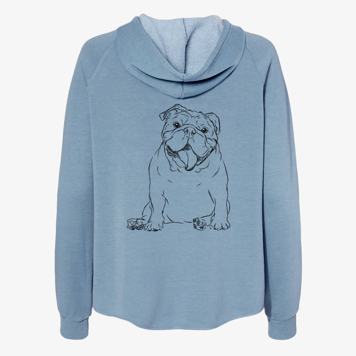 Tank the English Bulldog - Women's Cali Wave Zip-Up Sweatshirt