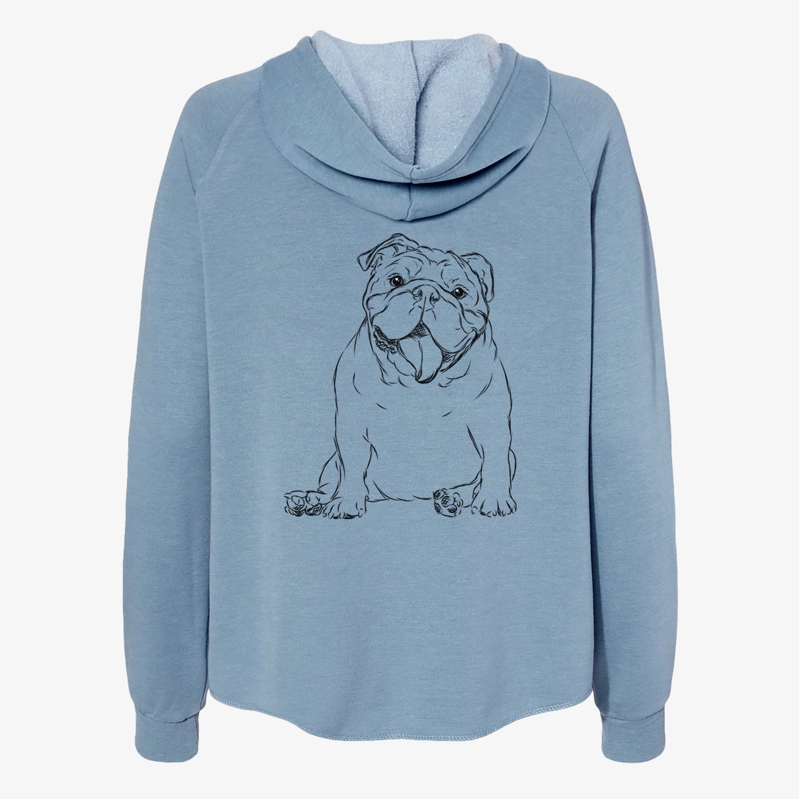 Tank the English Bulldog - Women's Cali Wave Zip-Up Sweatshirt