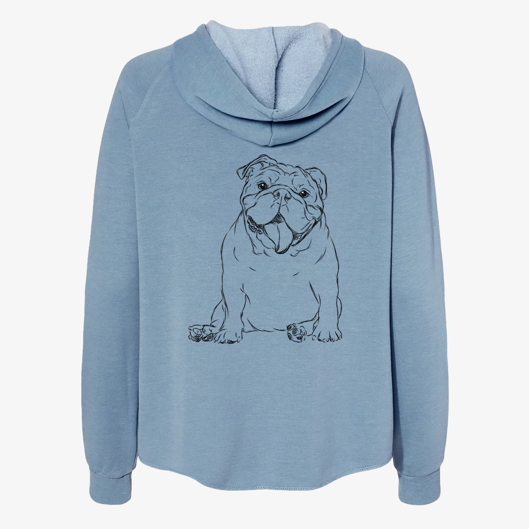 Tank the English Bulldog - Women's Cali Wave Zip-Up Sweatshirt