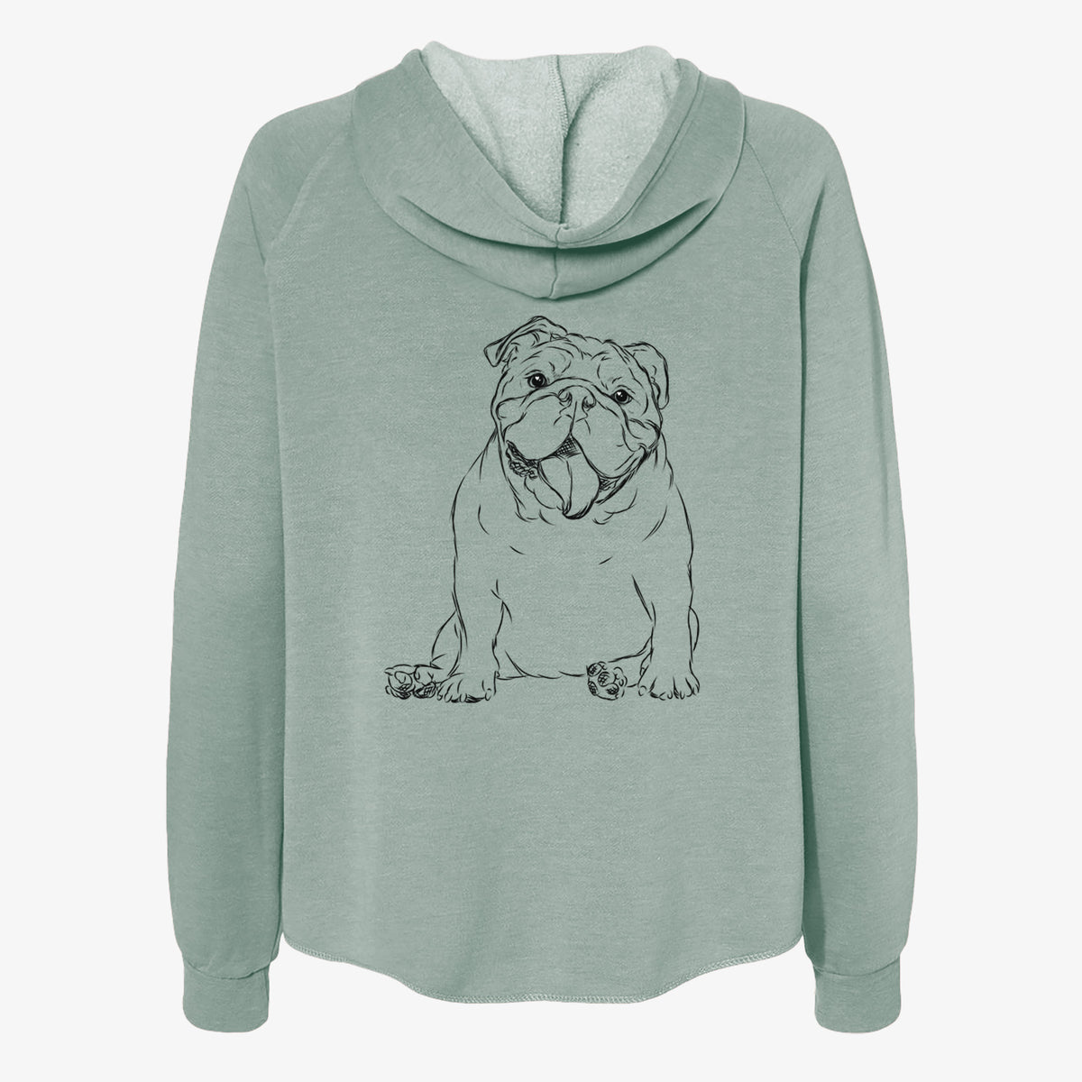 Tank the English Bulldog - Women's Cali Wave Zip-Up Sweatshirt