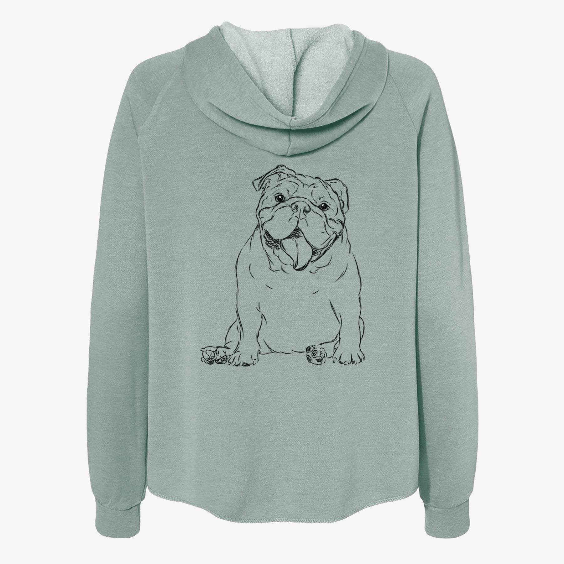 Tank the English Bulldog - Women's Cali Wave Zip-Up Sweatshirt