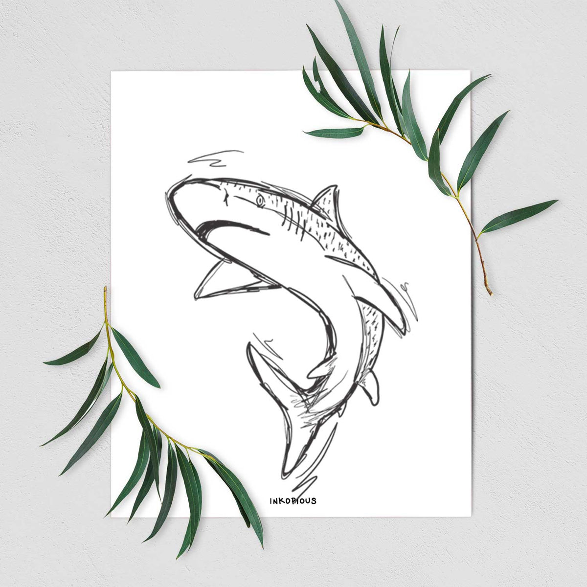 Tauro the Tiger Shark Art Print