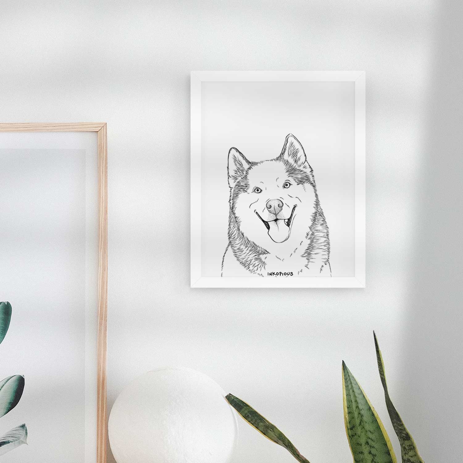 Teak the Siberian Husky Art Print