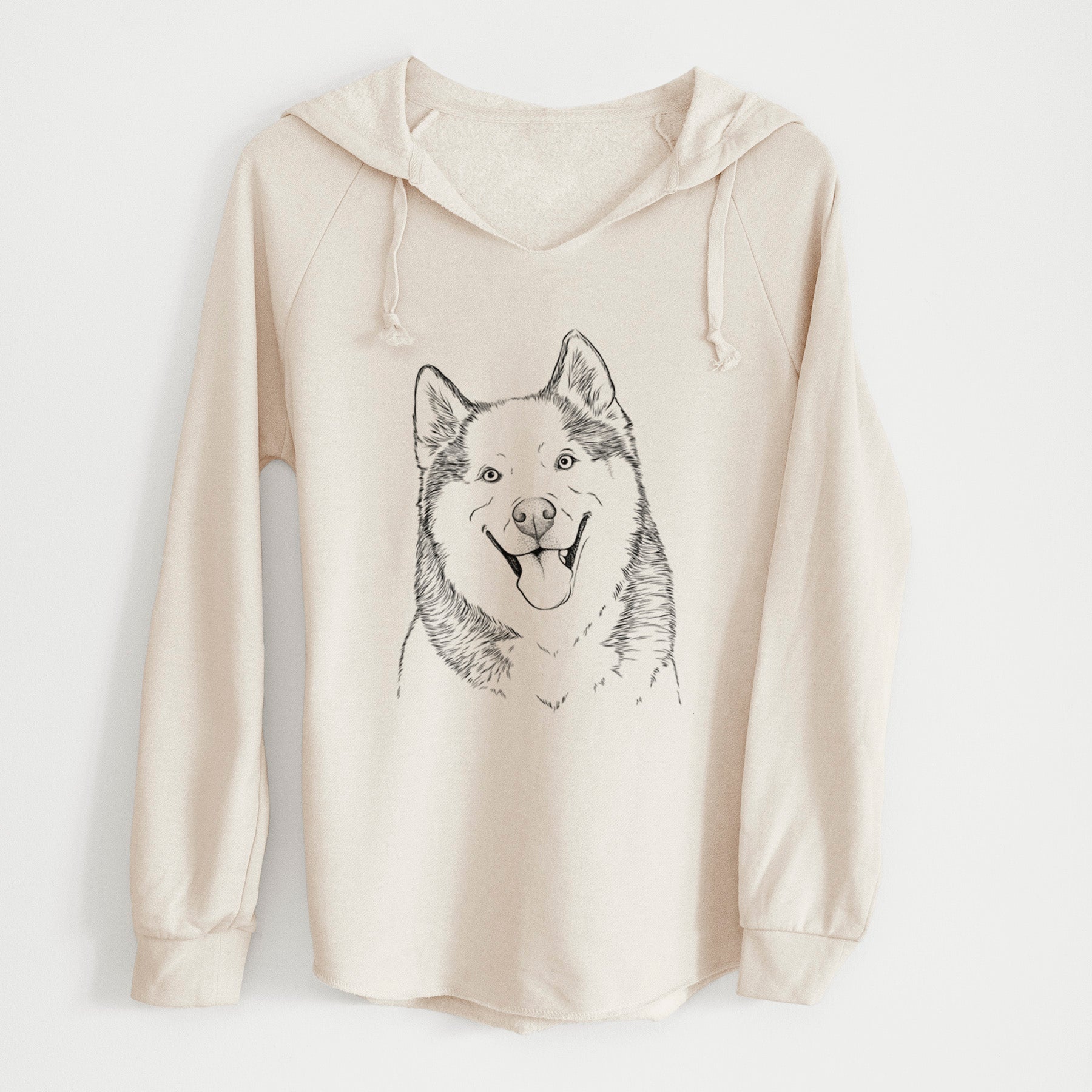 Bare Teak the Siberian Husky - Cali Wave Hooded Sweatshirt