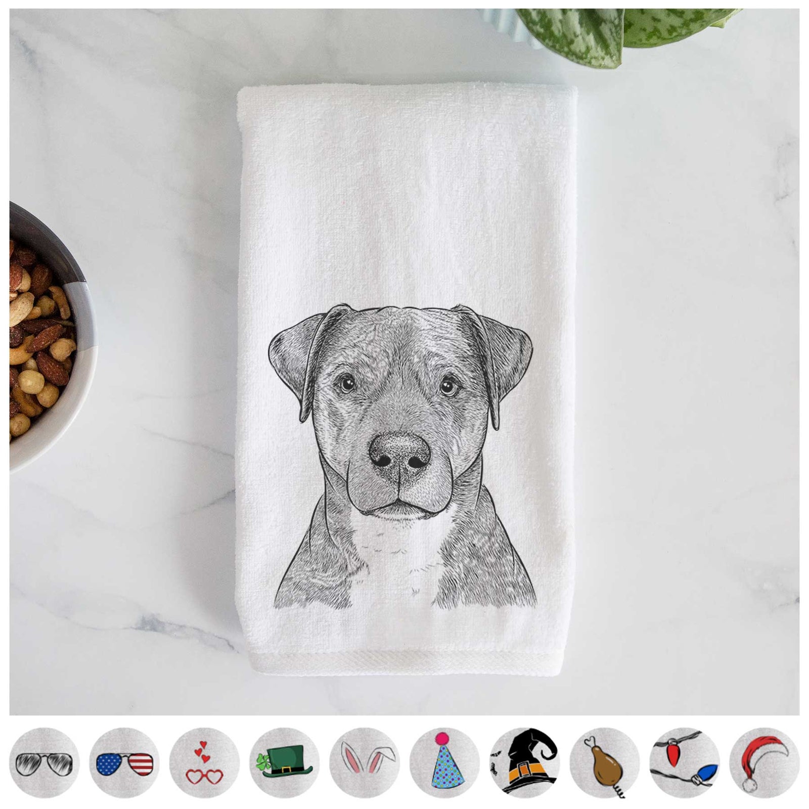 TedE the Mixed Breed Decorative Hand Towel