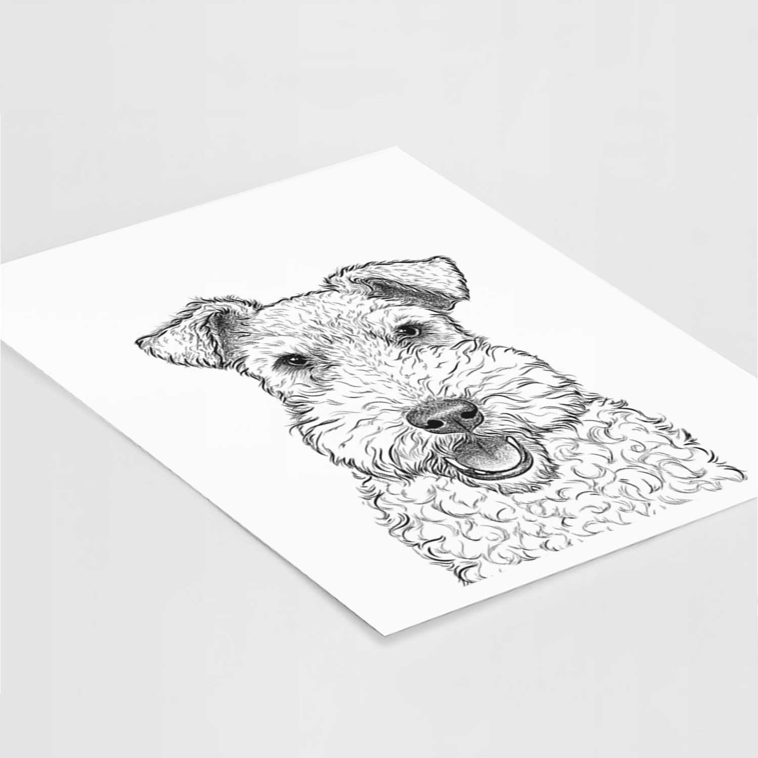 Ted the Wire Fox Terrier Art Print