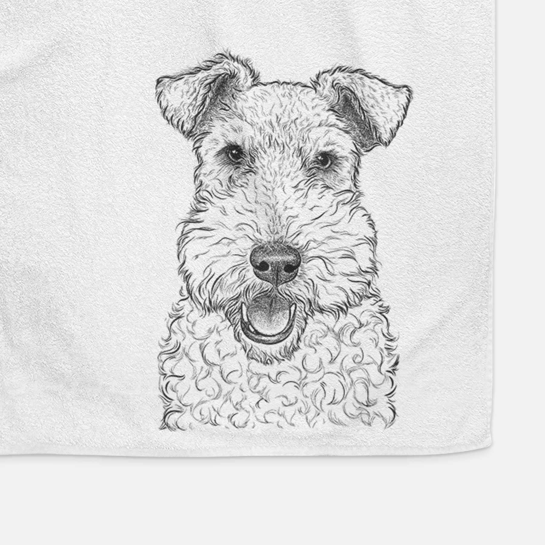 Ted the Wire Fox Terrier Decorative Hand Towel