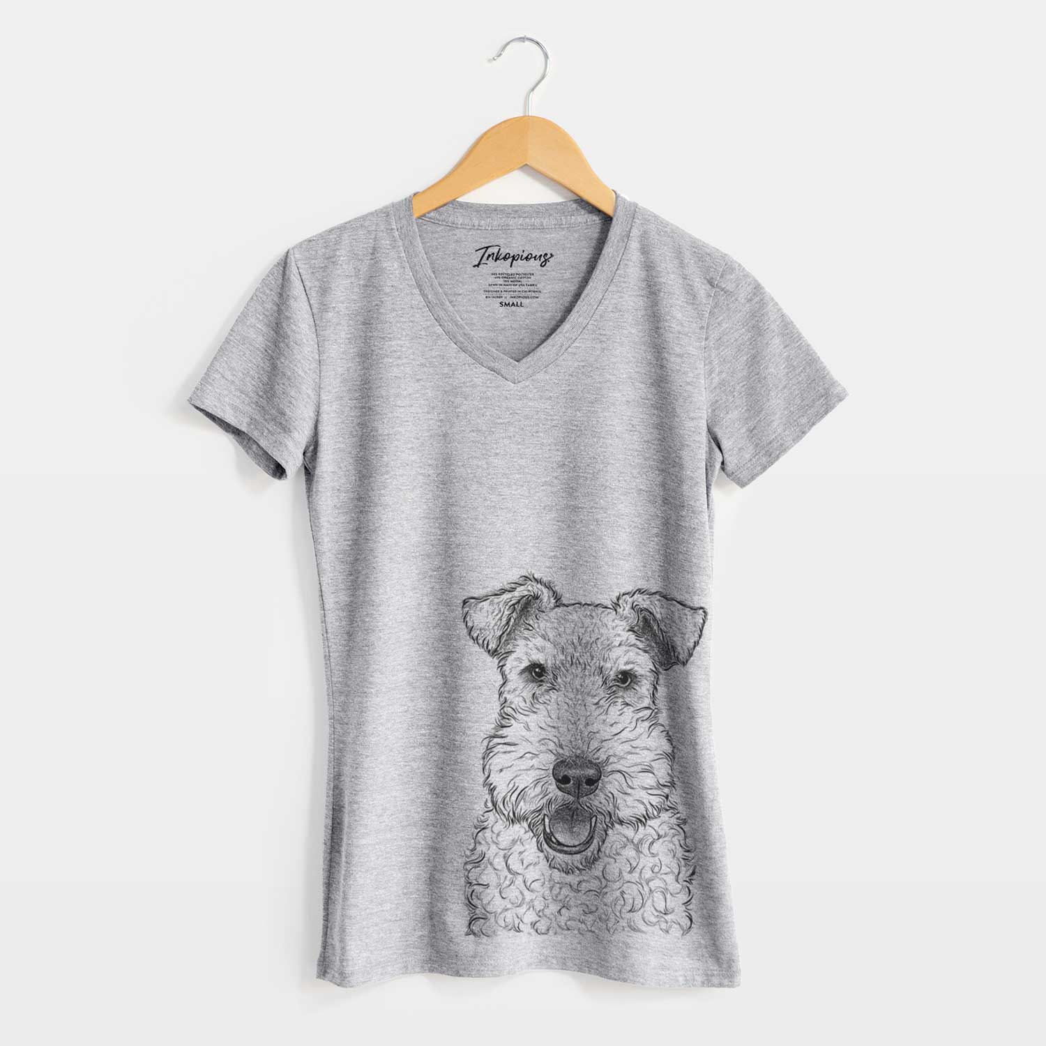 Bare Ted the Wire Fox Terrier - Women's V-neck Shirt