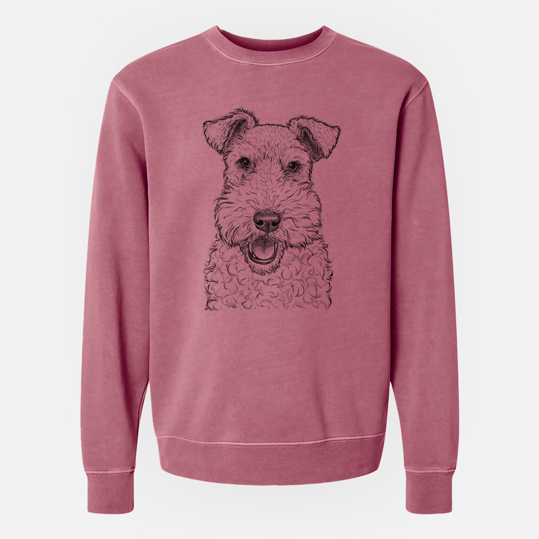 Bare Ted the Wire Fox Terrier - Unisex Pigment Dyed Crew Sweatshirt