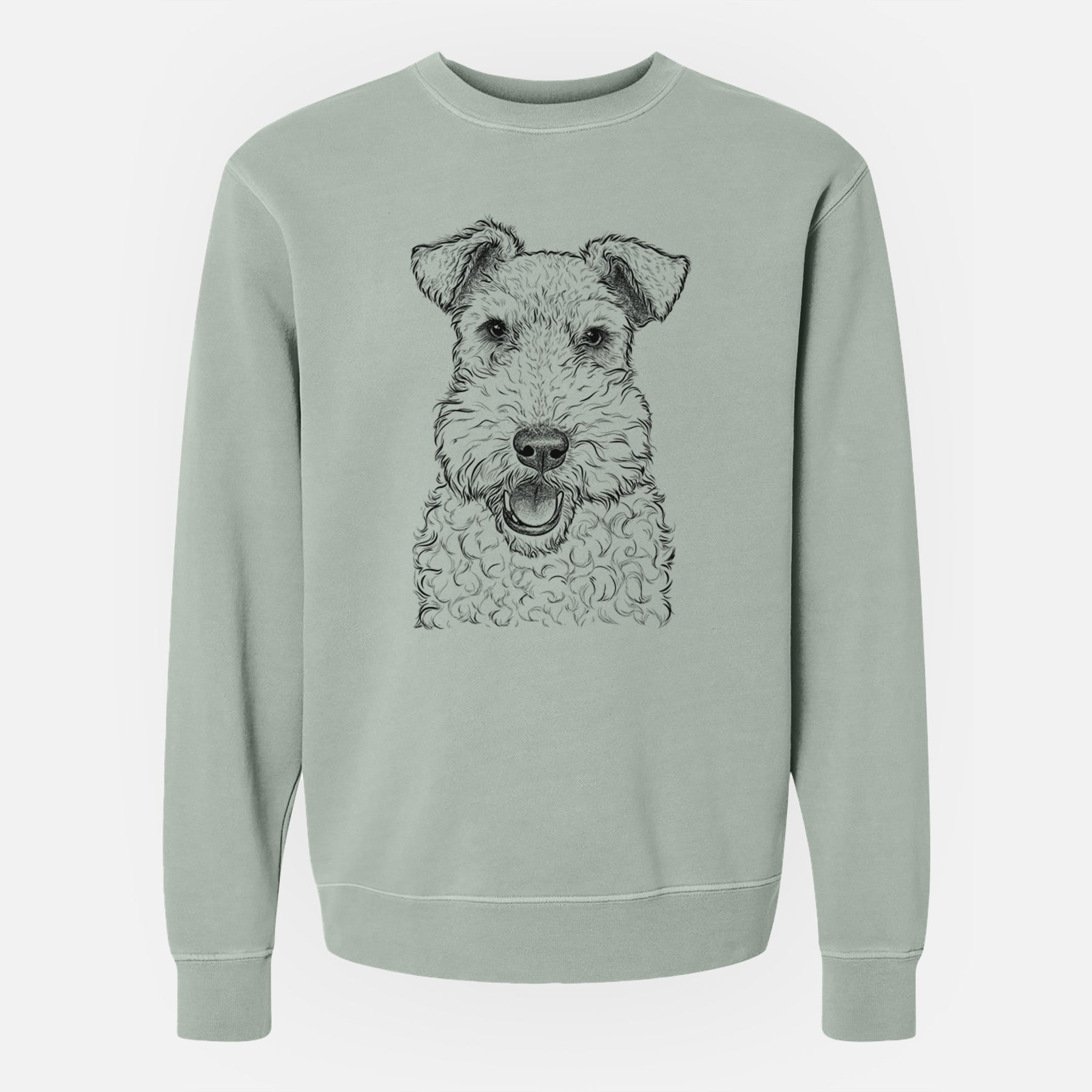 Bare Ted the Wire Fox Terrier - Unisex Pigment Dyed Crew Sweatshirt