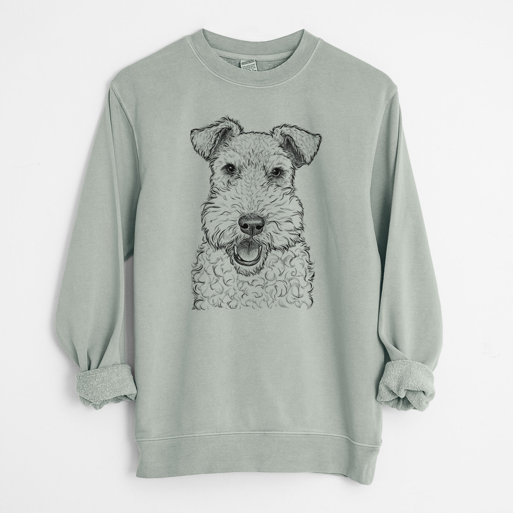 Bare Ted the Wire Fox Terrier - Unisex Pigment Dyed Crew Sweatshirt