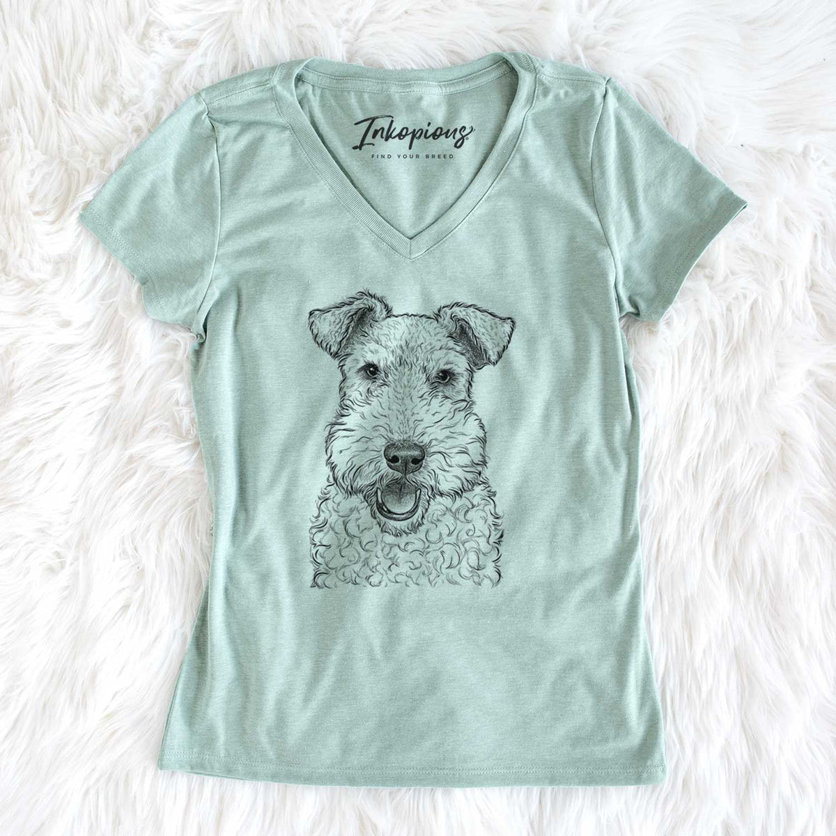 Bare Ted the Wire Fox Terrier - Women&#39;s V-neck Shirt