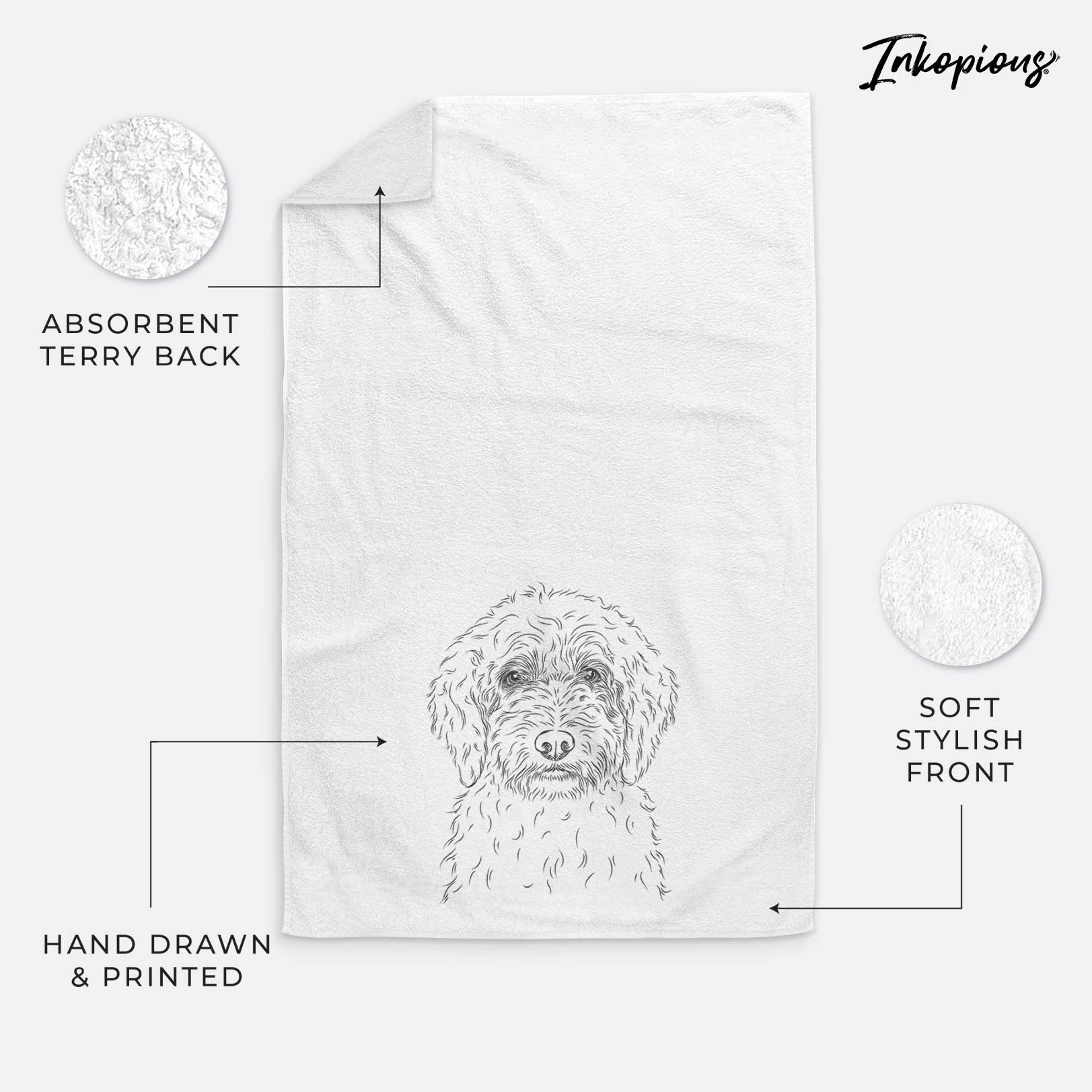 Teddy the Labradoodle Decorative Hand Towel