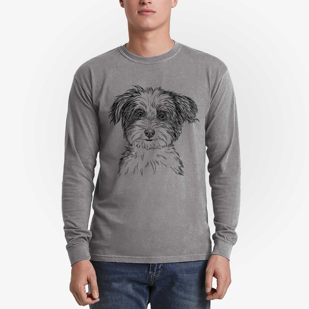 Bare Teddy the Havanese - Heavyweight 100% Cotton Long Sleeve