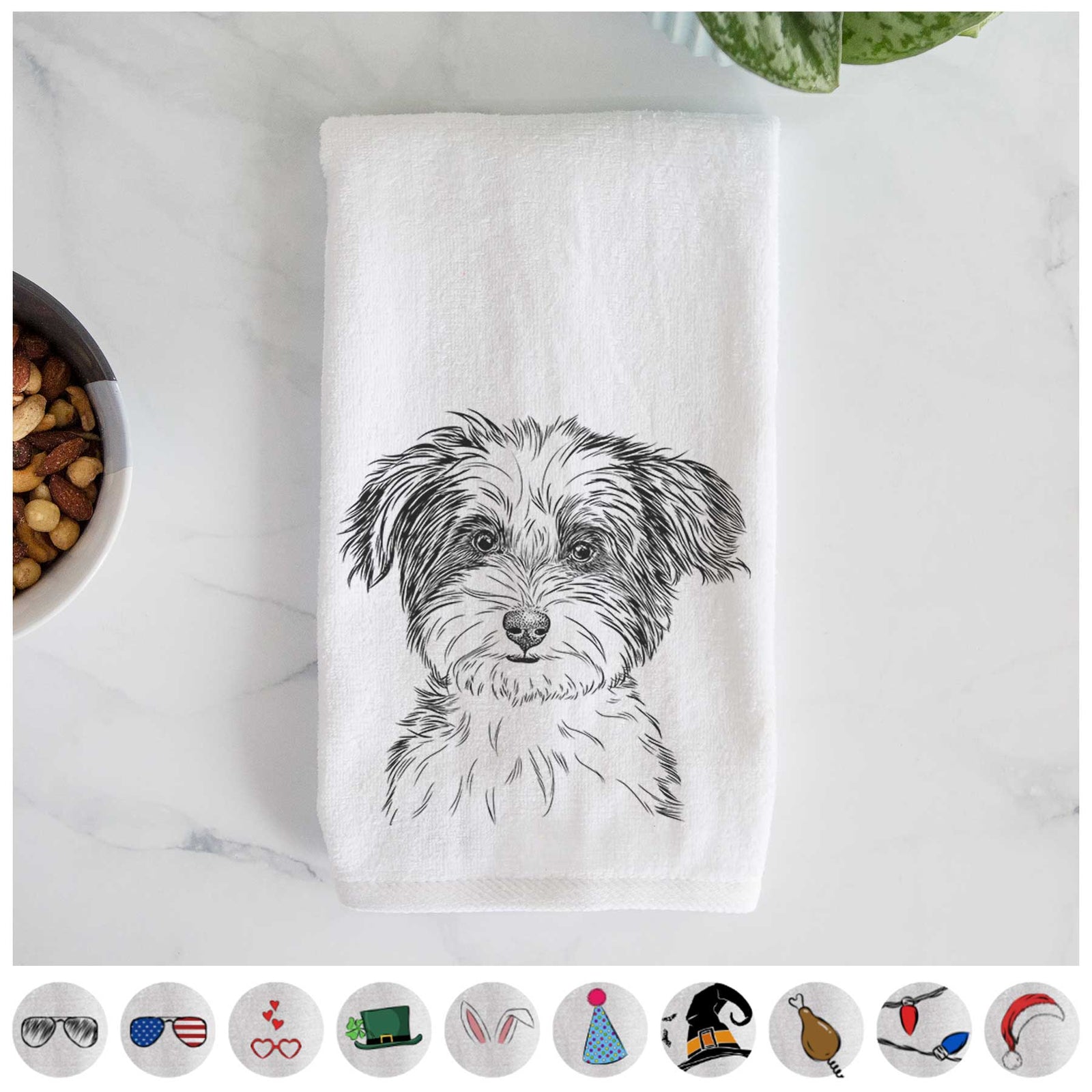 Teddy the Havanese Decorative Hand Towel