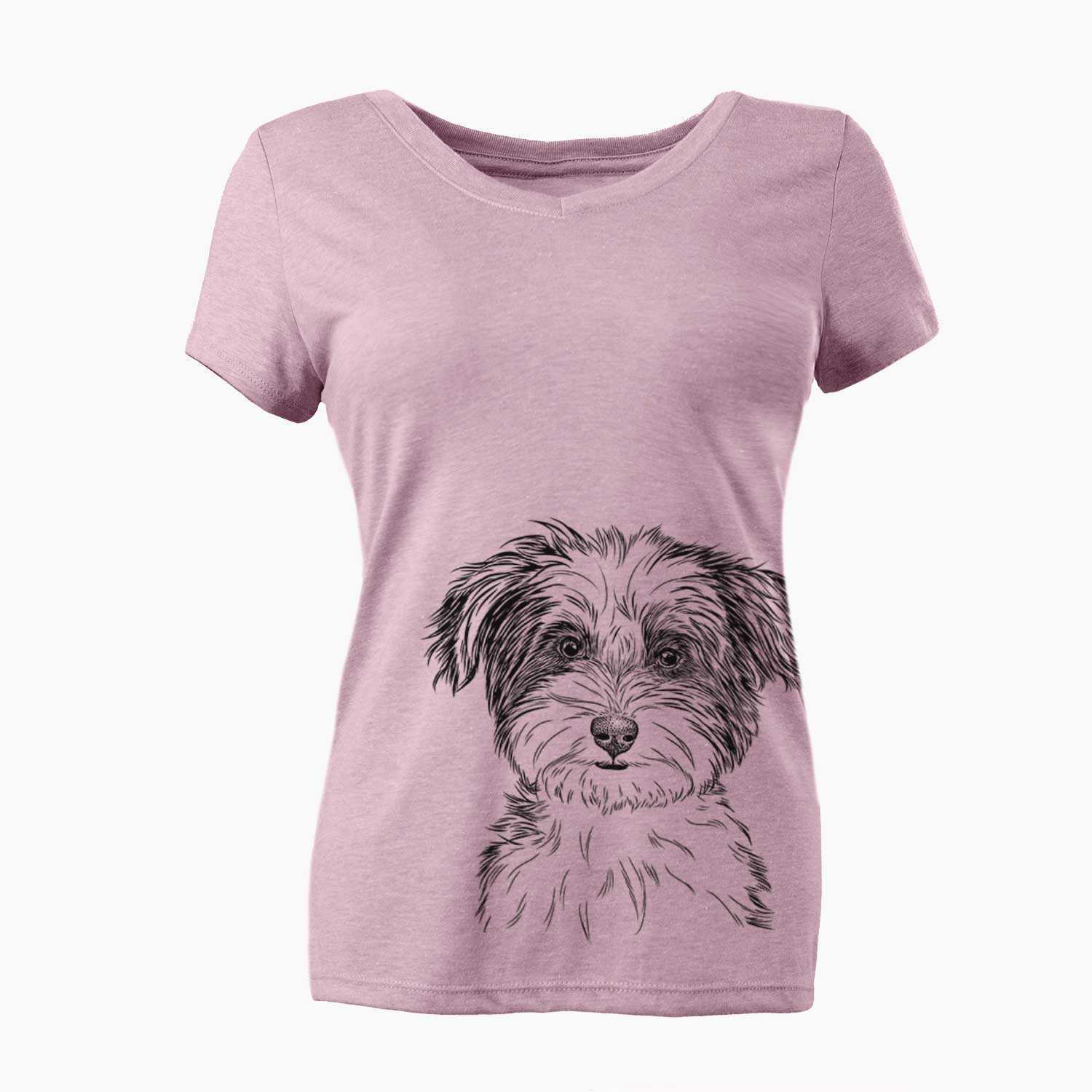 Bare Teddy the Havanese - Women's V-neck Shirt