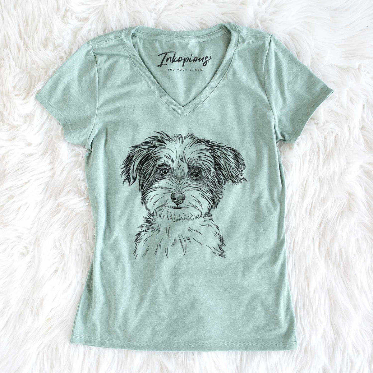 Bare Teddy the Havanese - Women&#39;s V-neck Shirt