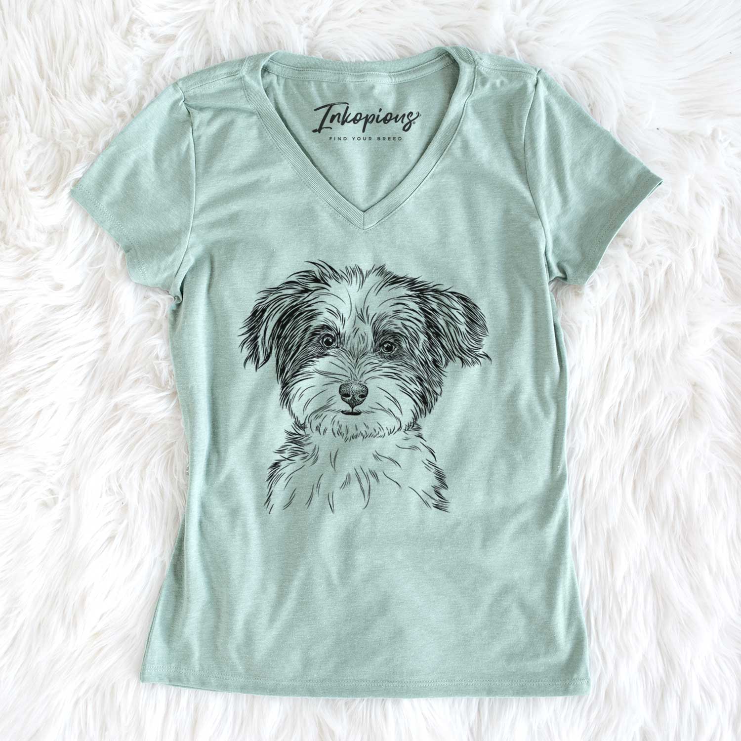 Bare Teddy the Havanese - Women's V-neck Shirt