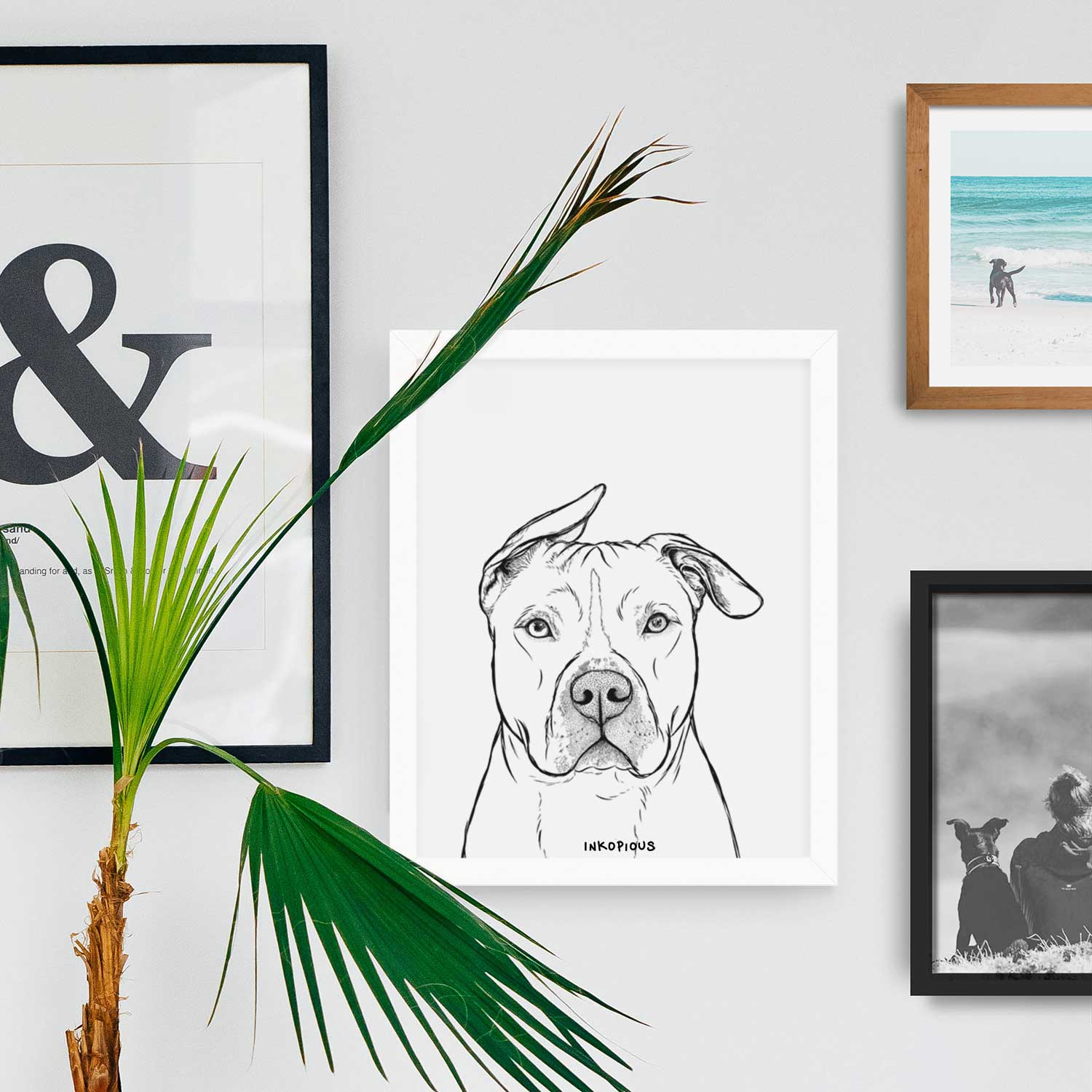 Teddy Jam the Pitbull Art Print