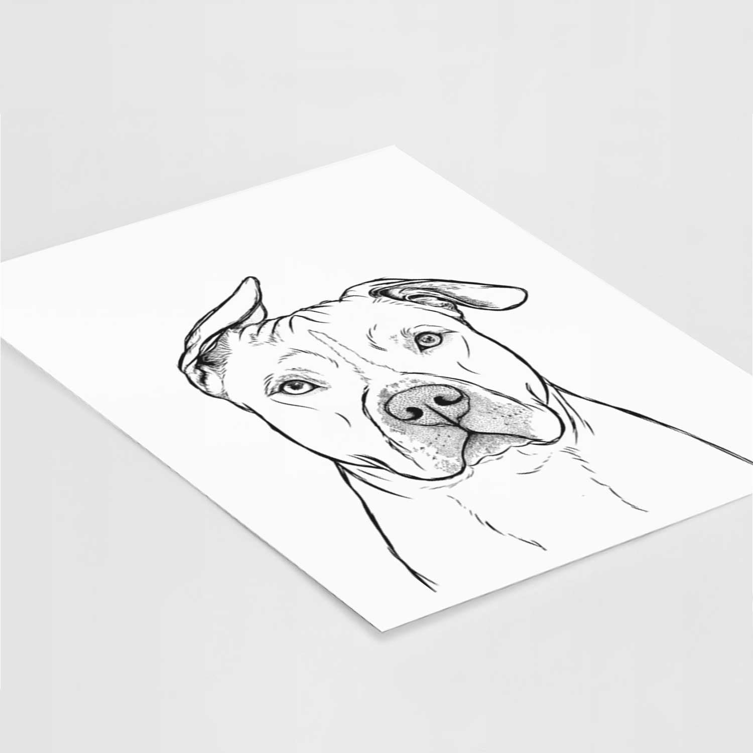 Teddy Jam the Pitbull Art Print