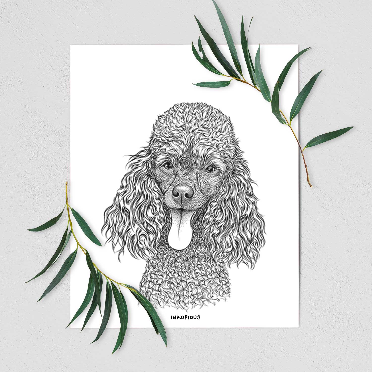 Teddy the Mini Poodle Art Print