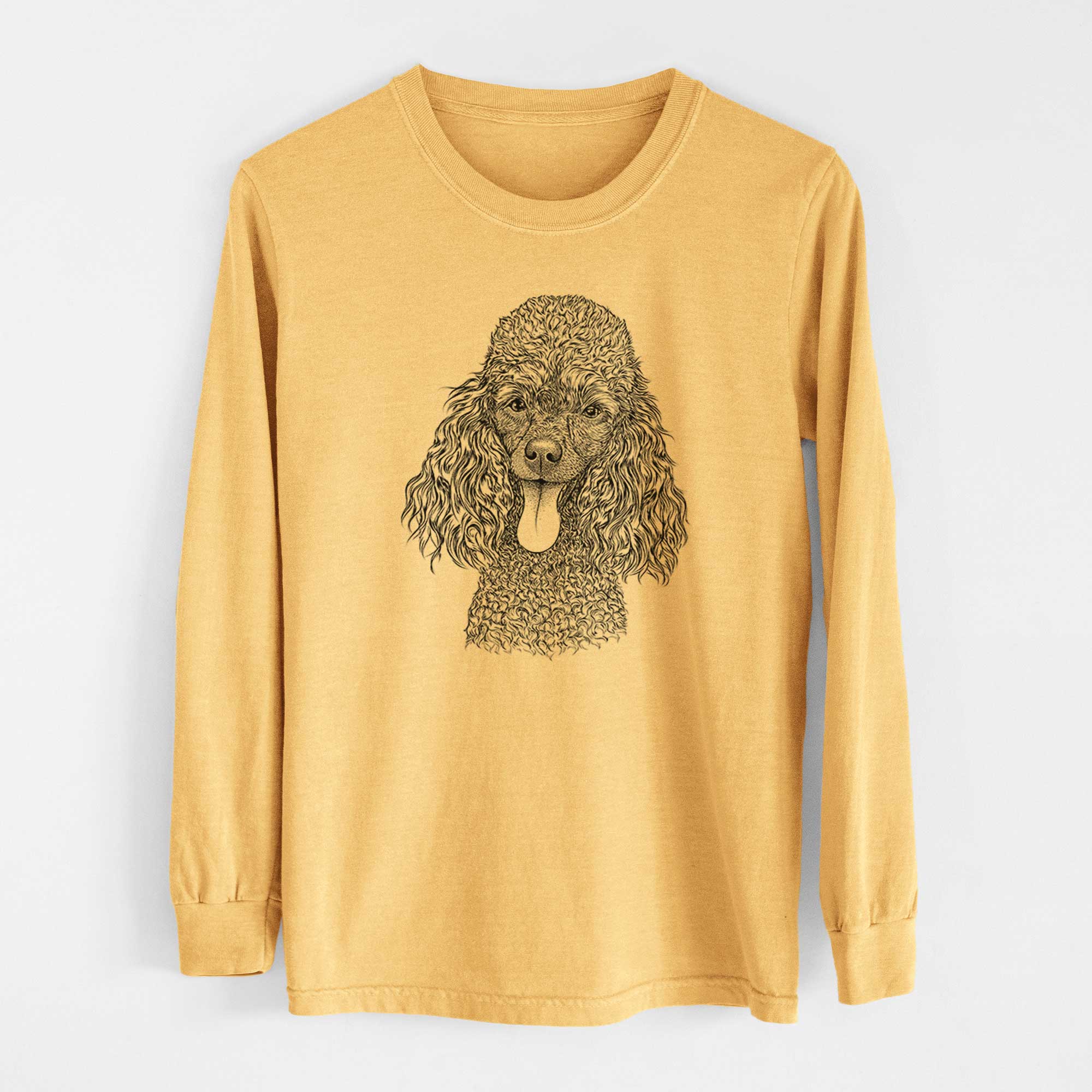 Bare Teddy the Mini Poodle - Heavyweight 100% Cotton Long Sleeve