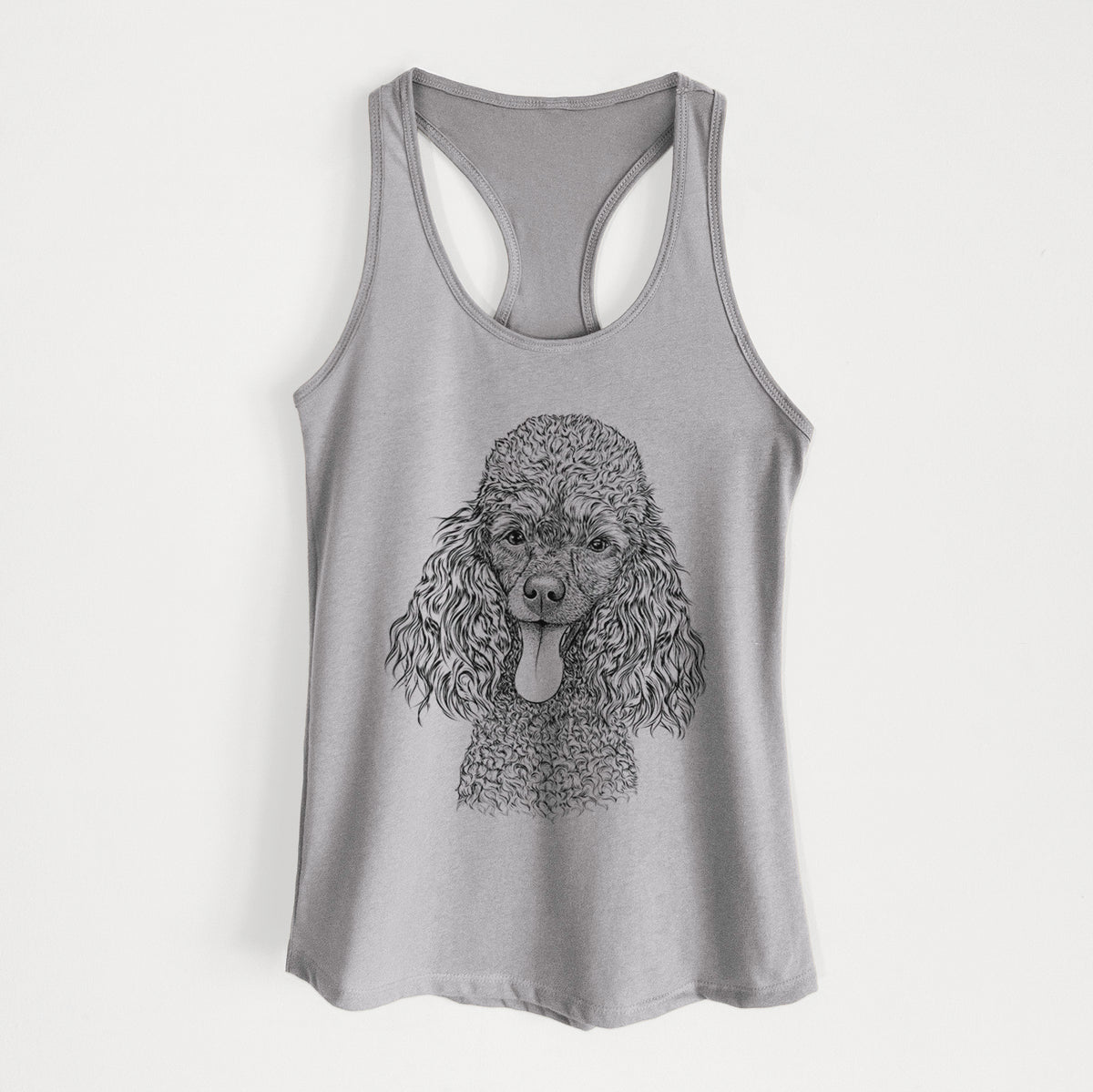 Teddy the Mini Poodle - Women&#39;s Racerback Tanktop