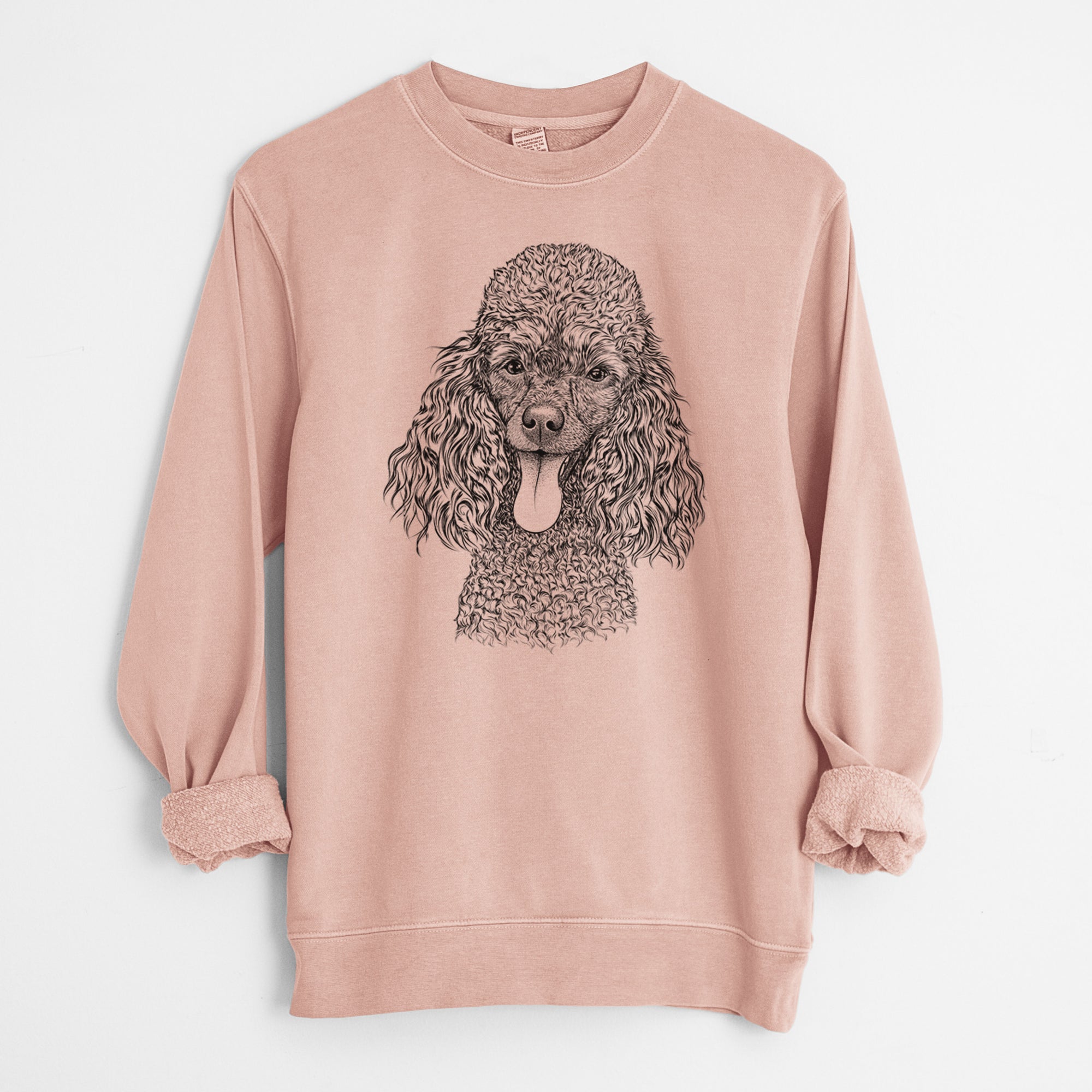 Bare Teddy the Mini Poodle - Unisex Pigment Dyed Crew Sweatshirt