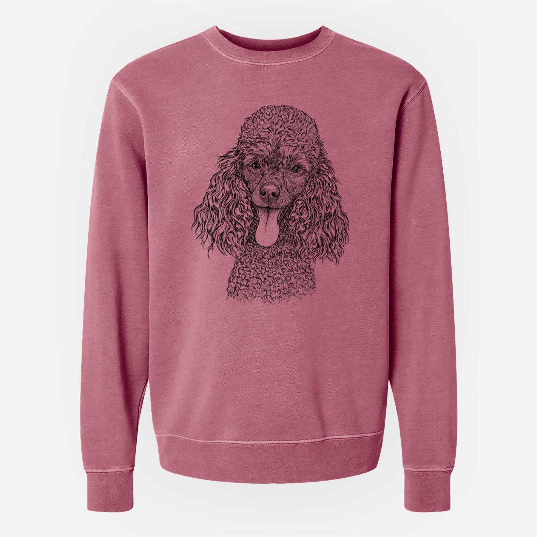 Bare Teddy the Mini Poodle - Unisex Pigment Dyed Crew Sweatshirt