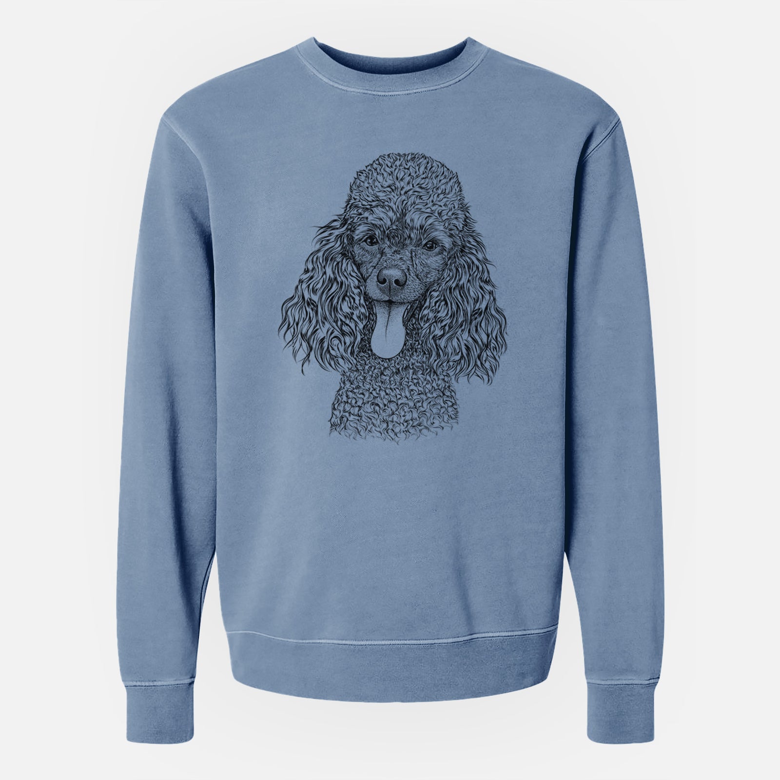 Bare Teddy the Mini Poodle - Unisex Pigment Dyed Crew Sweatshirt