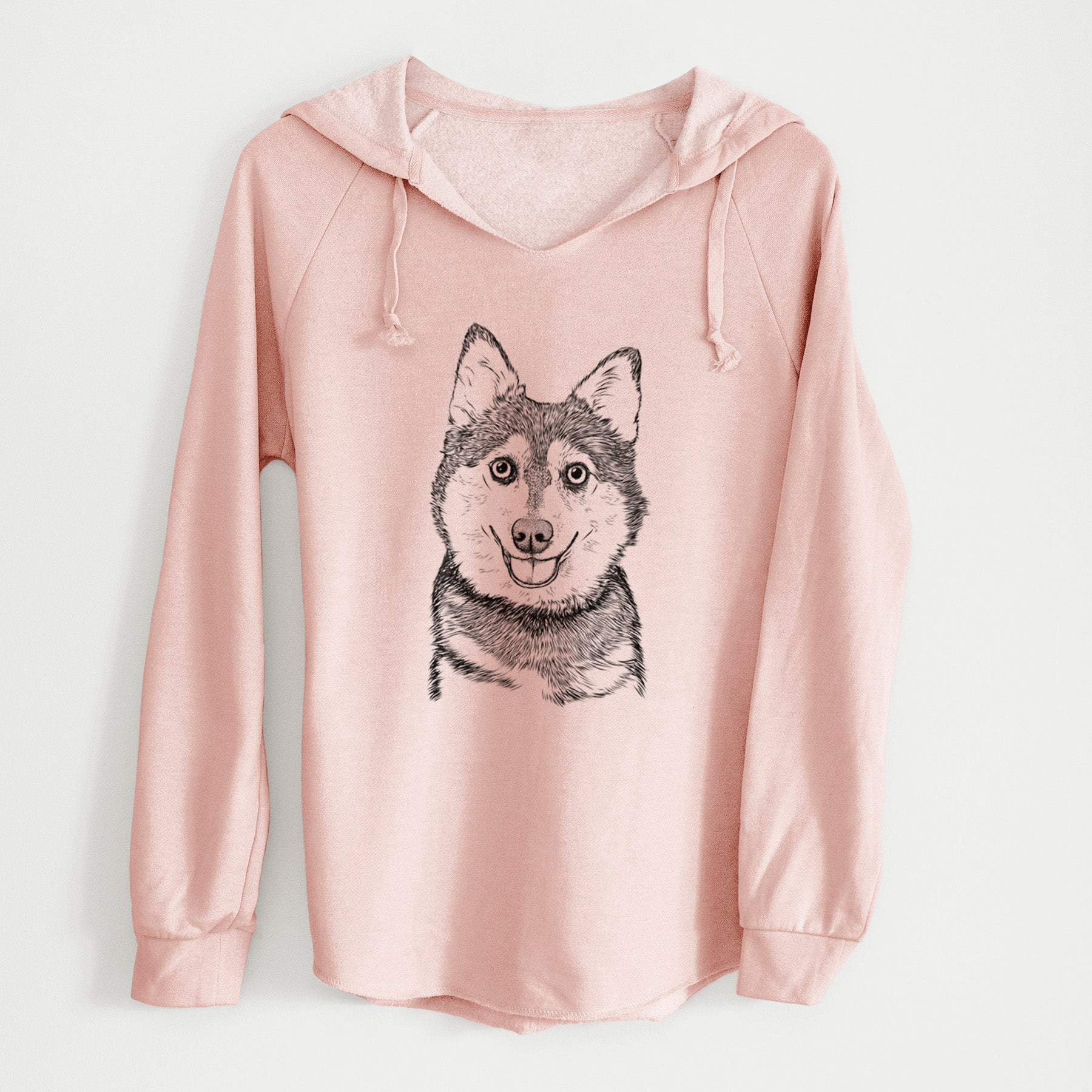 Bare Tellie the Alaskan Klee Kai - Cali Wave Hooded Sweatshirt