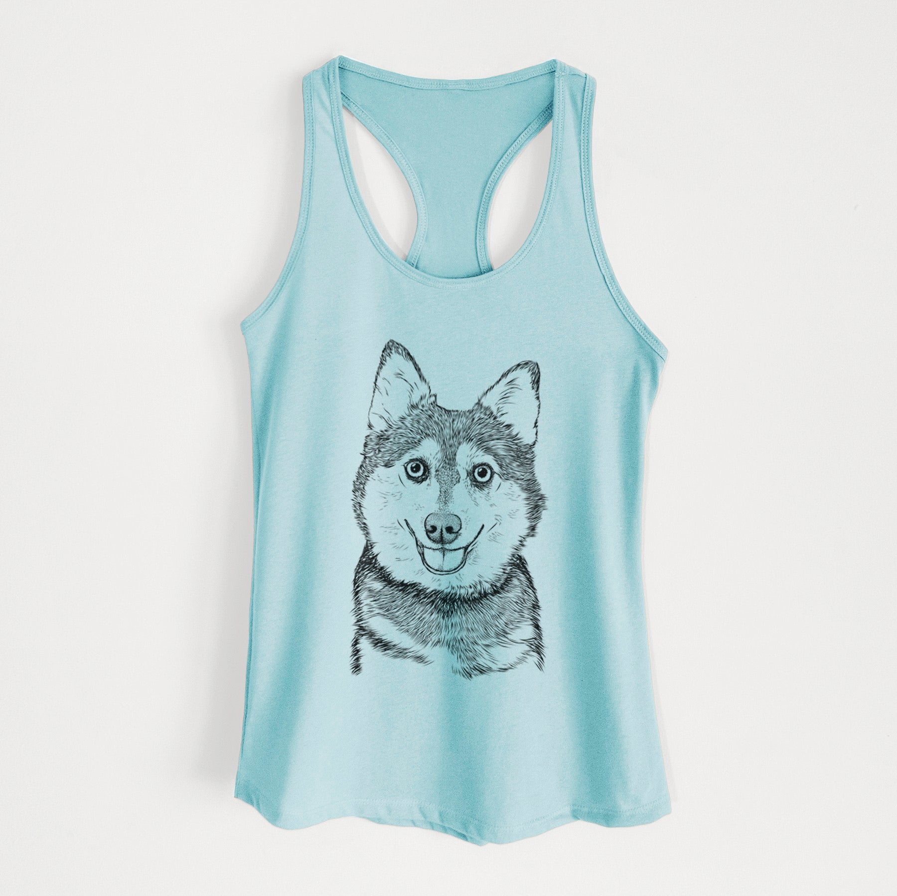 Tellie the Alaskan Klee Kai - Women's Racerback Tanktop