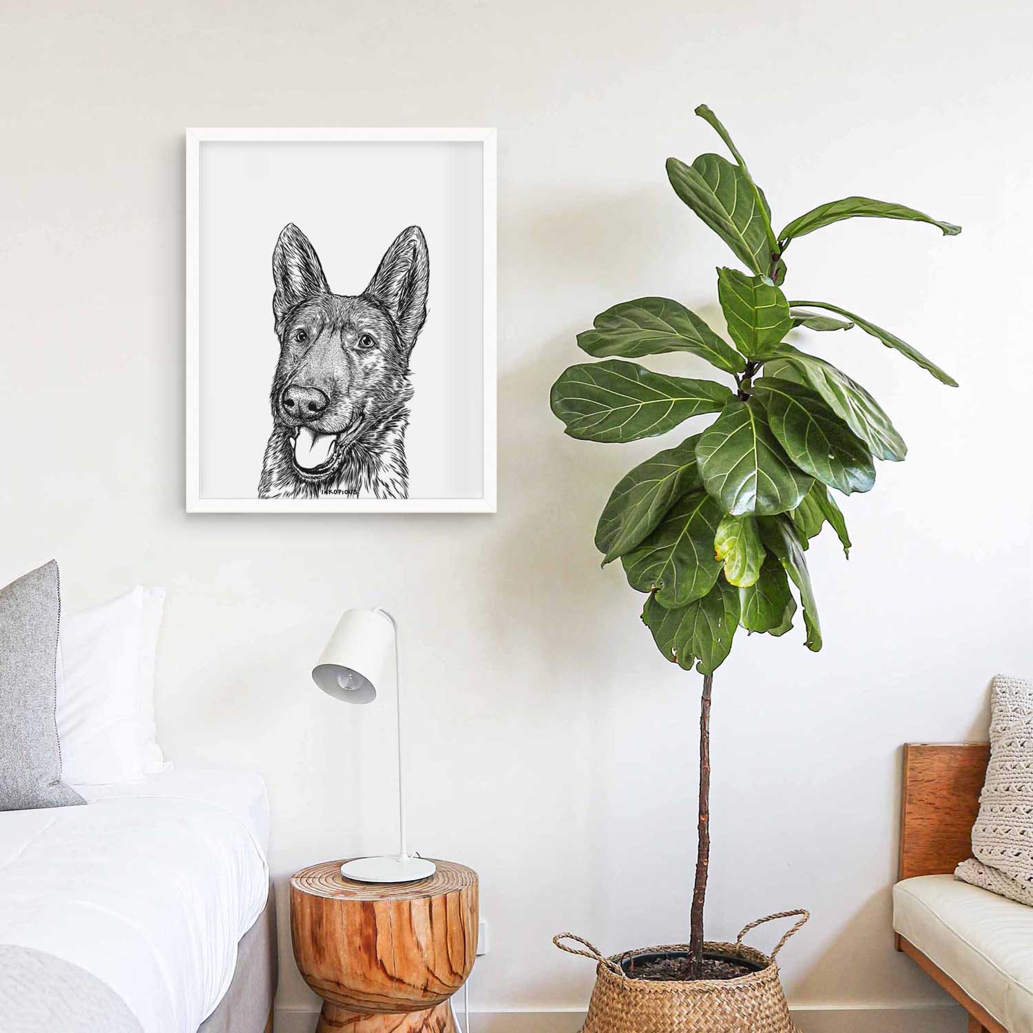 Tena the German Shepherd Art Print