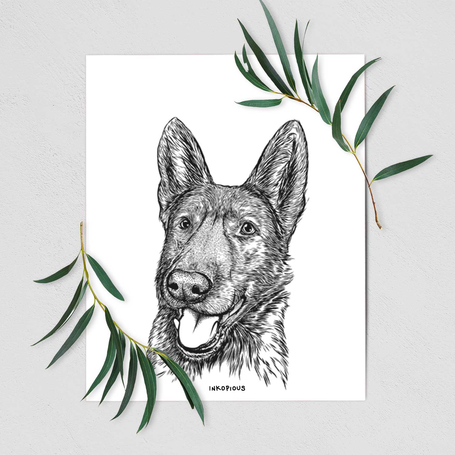 Tena the German Shepherd Art Print