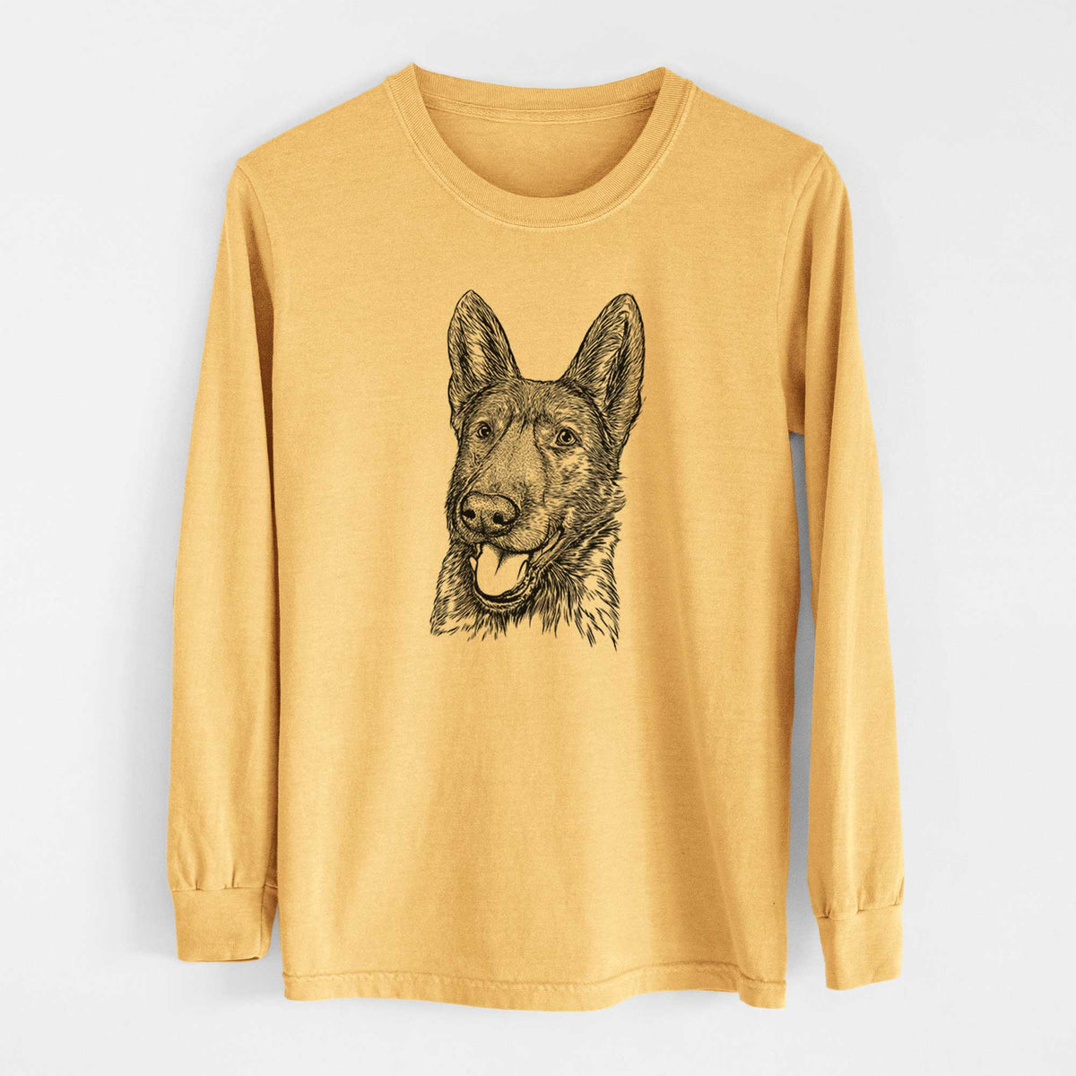Bare Tena the German Shepherd - Heavyweight 100% Cotton Long Sleeve