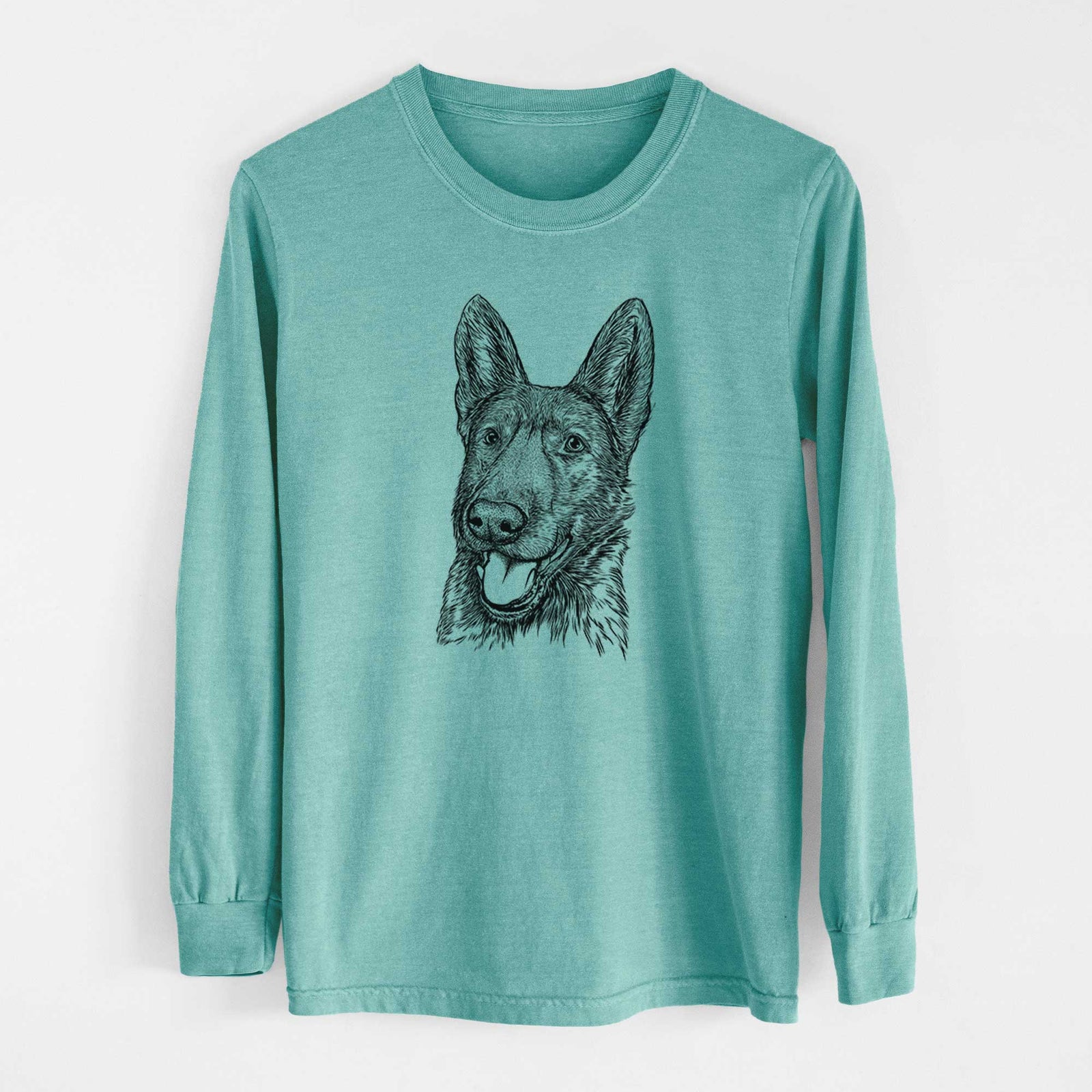 Bare Tena the German Shepherd - Heavyweight 100% Cotton Long Sleeve