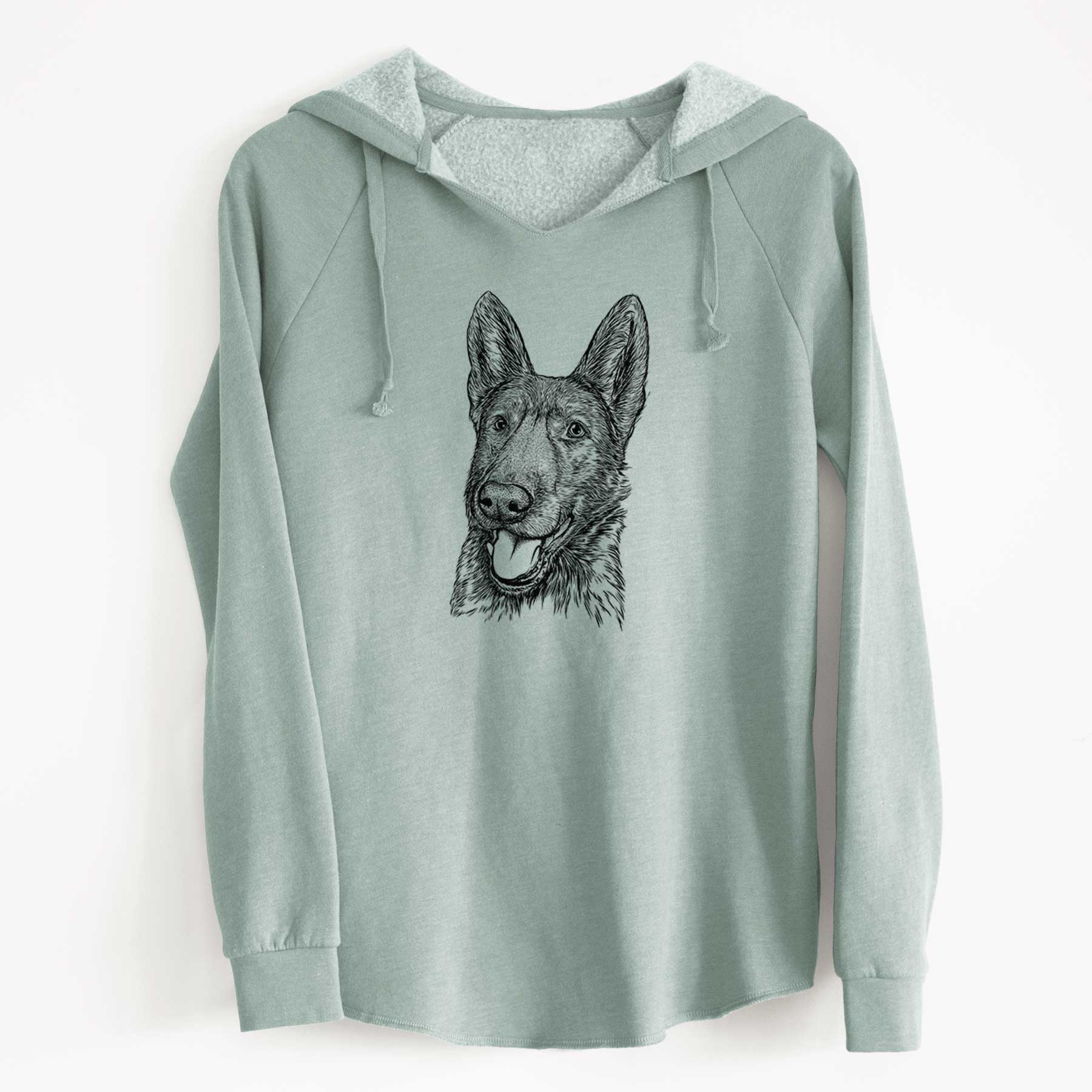 Bare Tena the German Shepherd - Cali Wave Hooded Sweatshirt