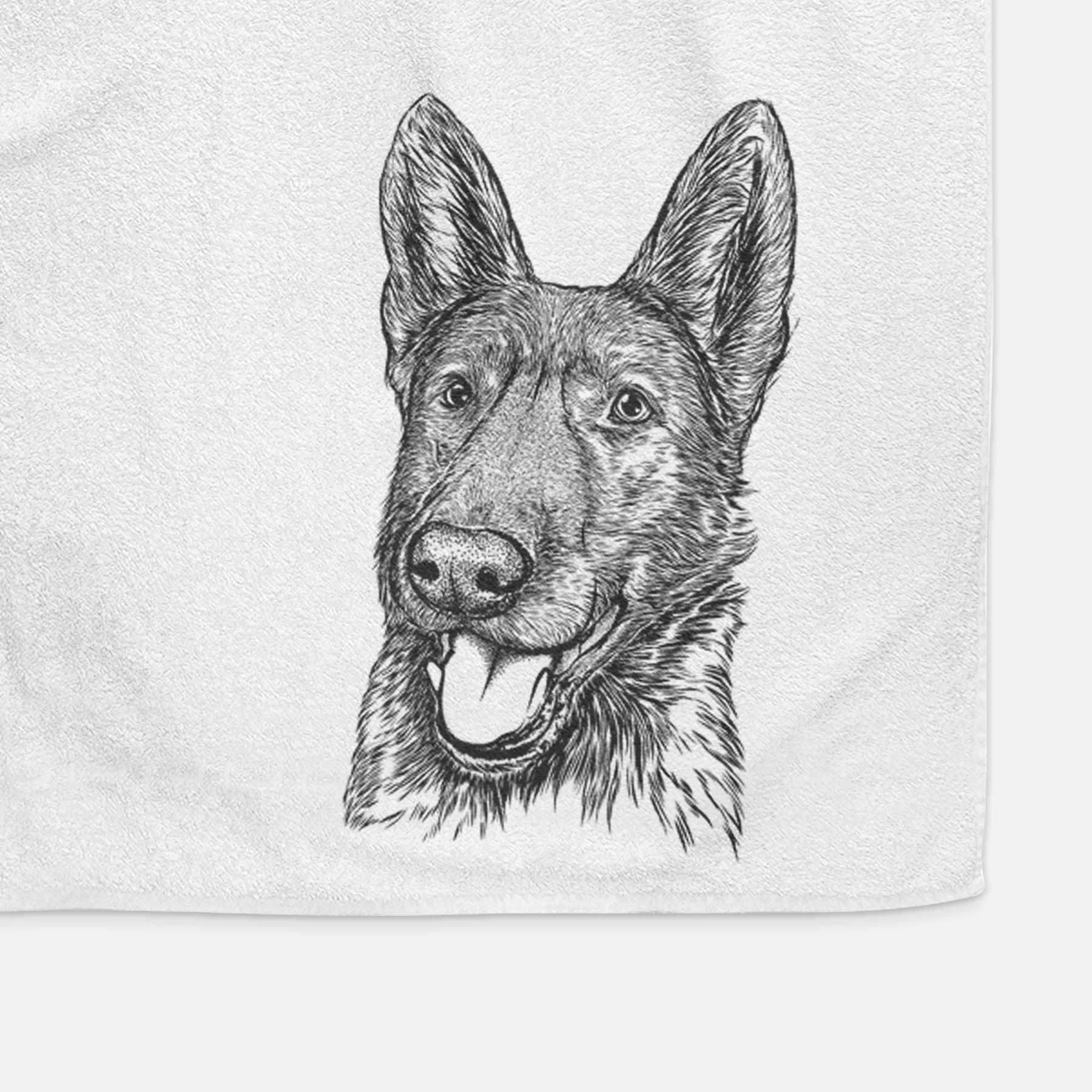 Tena the German Shepherd Decorative Hand Towel