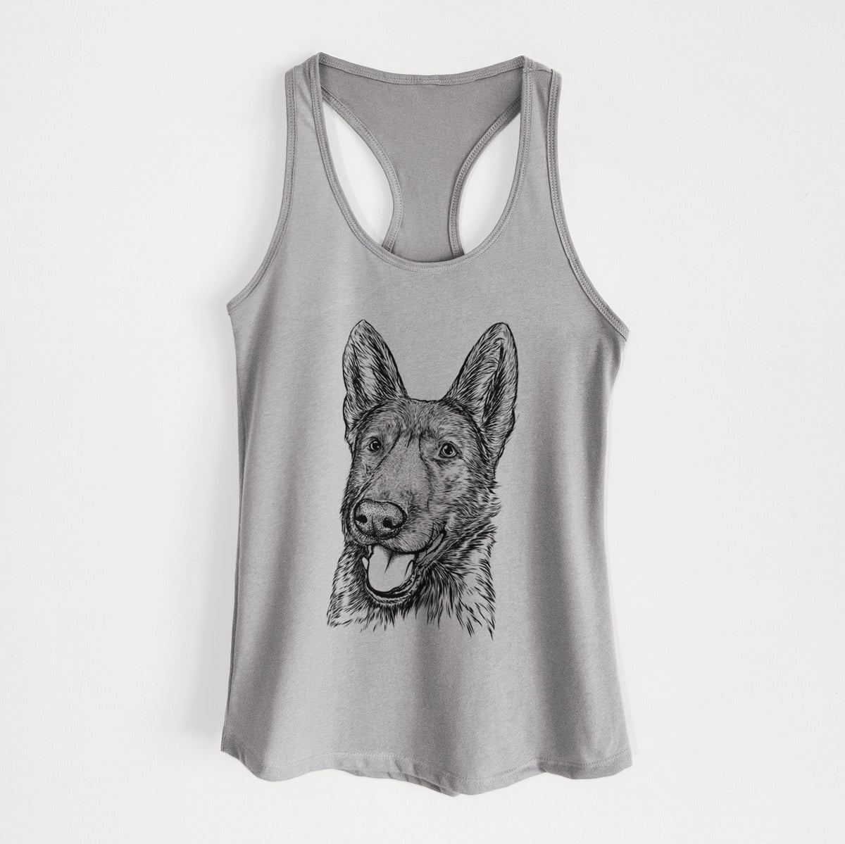 Tena the German Shepherd - Women&#39;s Racerback Tanktop