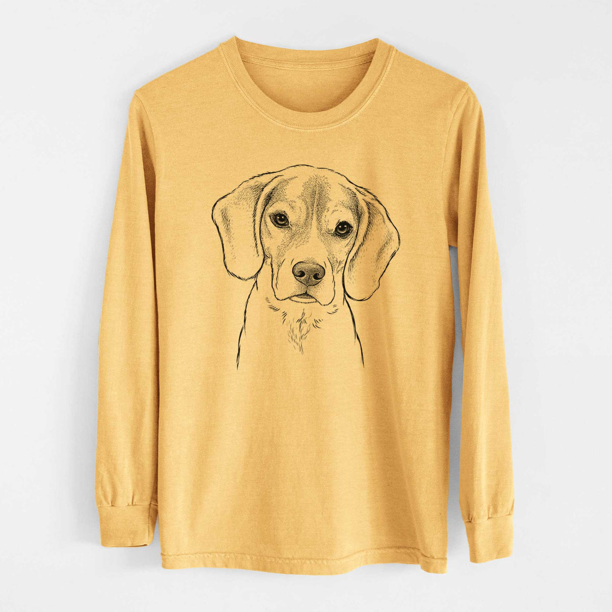 Bare Thea the Beagle - Heavyweight 100% Cotton Long Sleeve