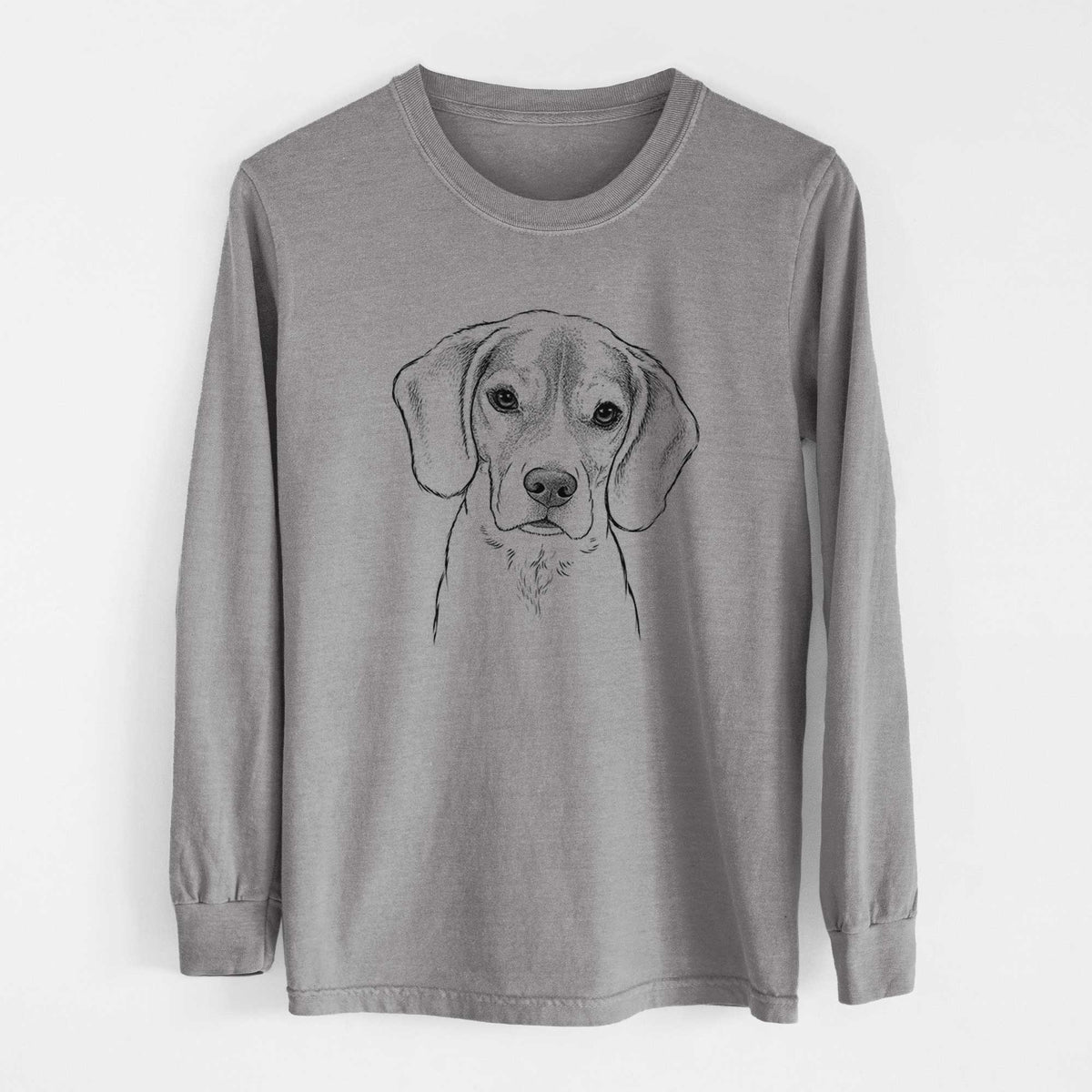 Bare Thea the Beagle - Heavyweight 100% Cotton Long Sleeve