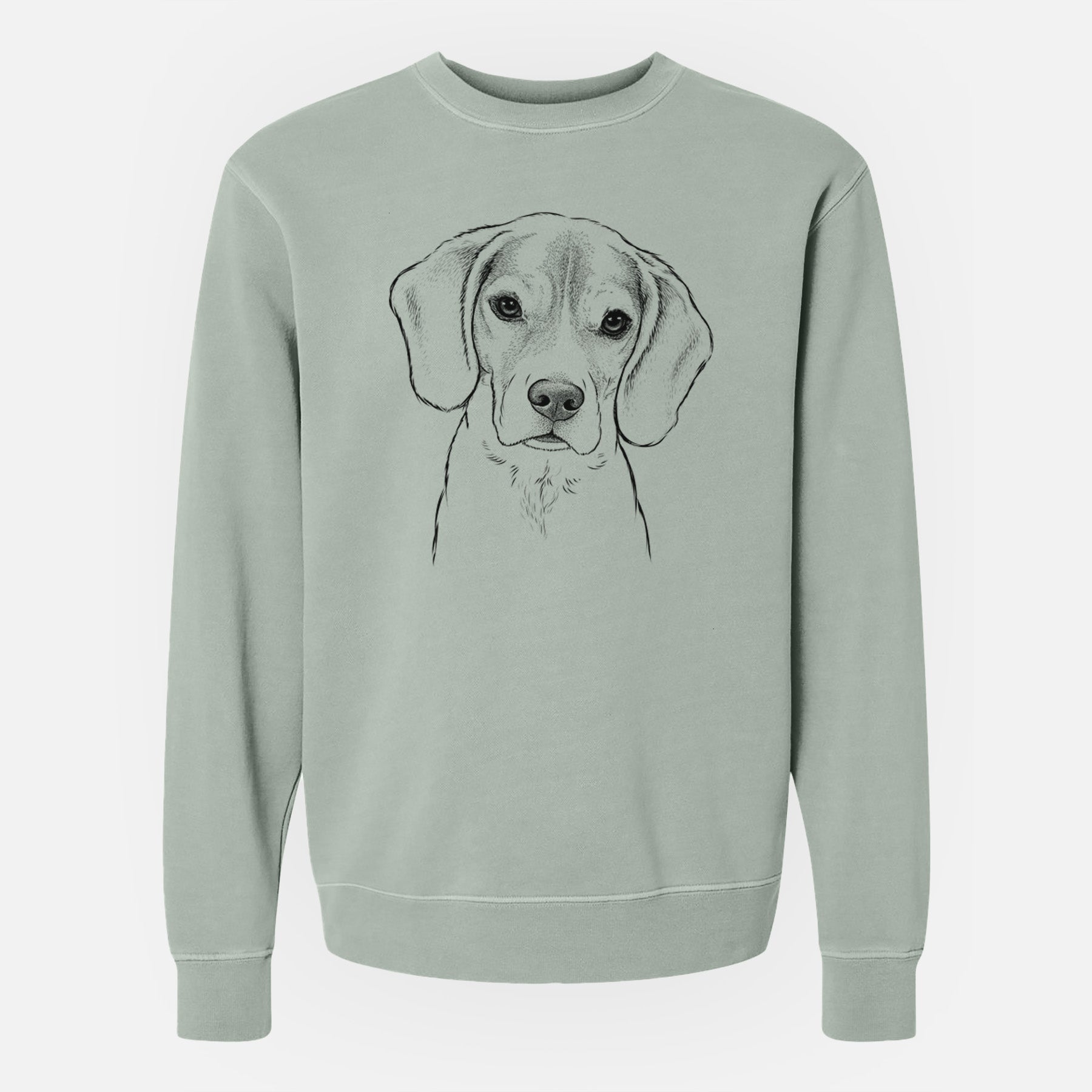 Bare Thea the Beagle - Unisex Pigment Dyed Crew Sweatshirt