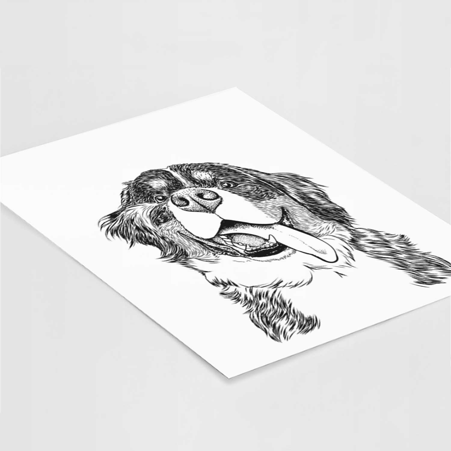 Theo the Bernese Mountain Dog Art Print