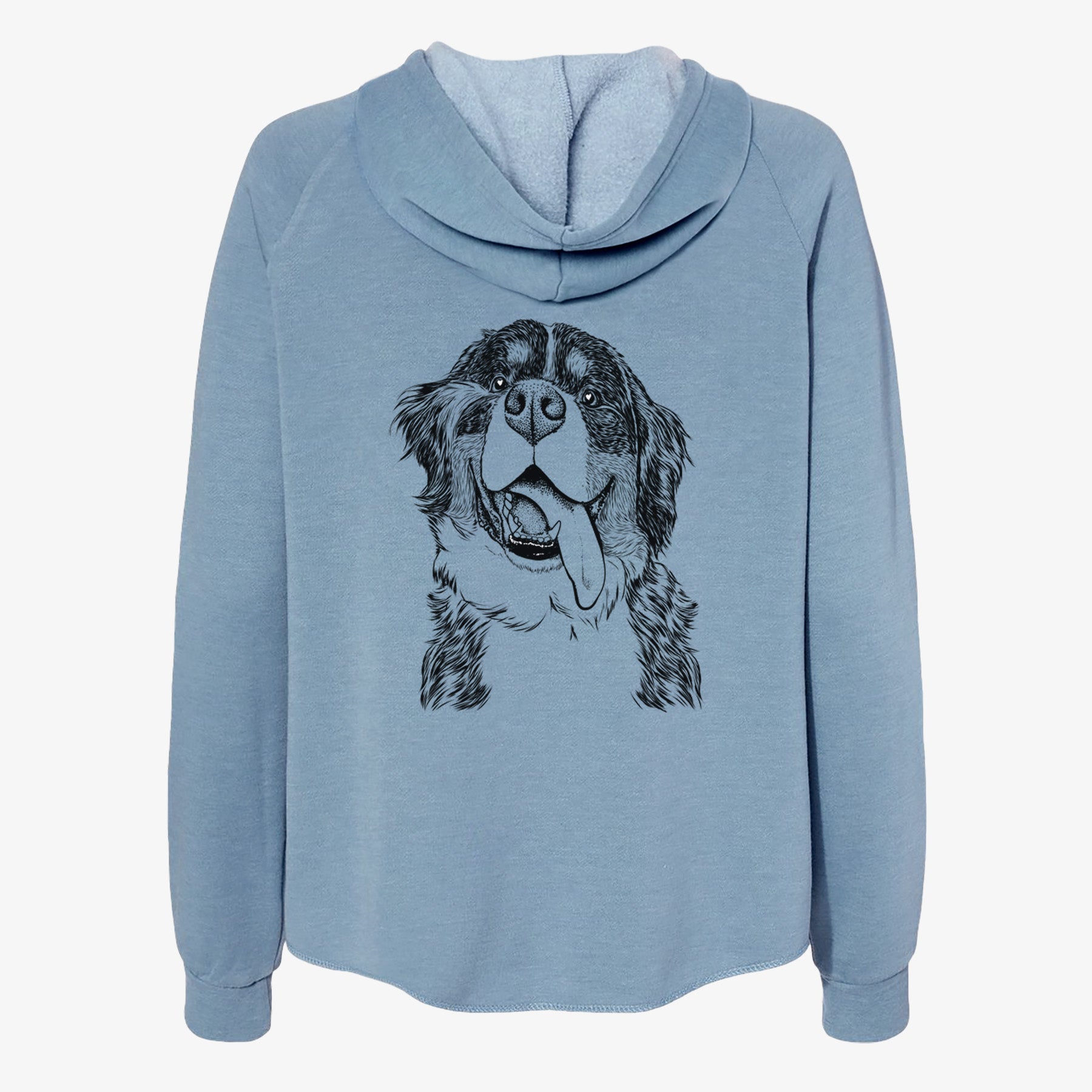 Theo the Bernese Mountain Dog - Women's Cali Wave Zip-Up Sweatshirt