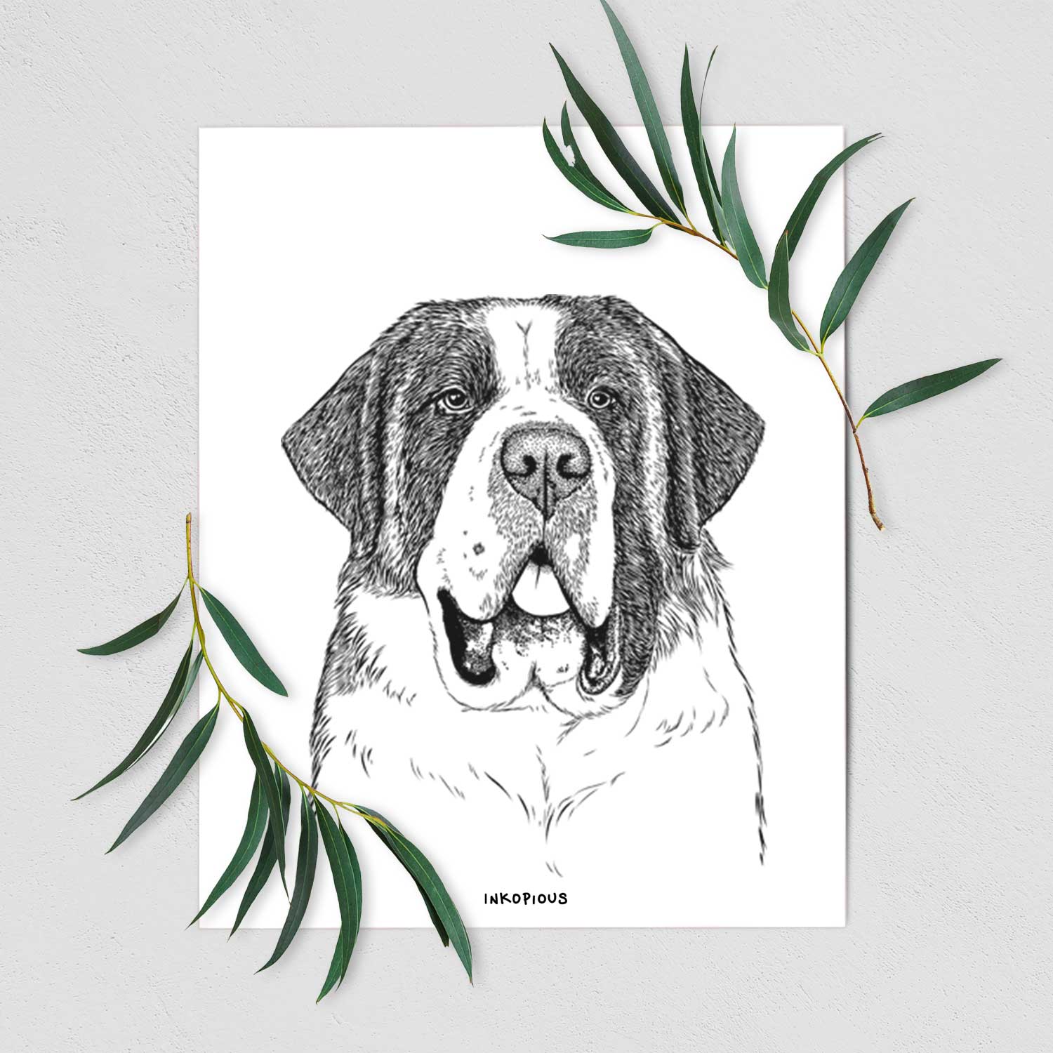 Thor the Saint Bernard Art Print